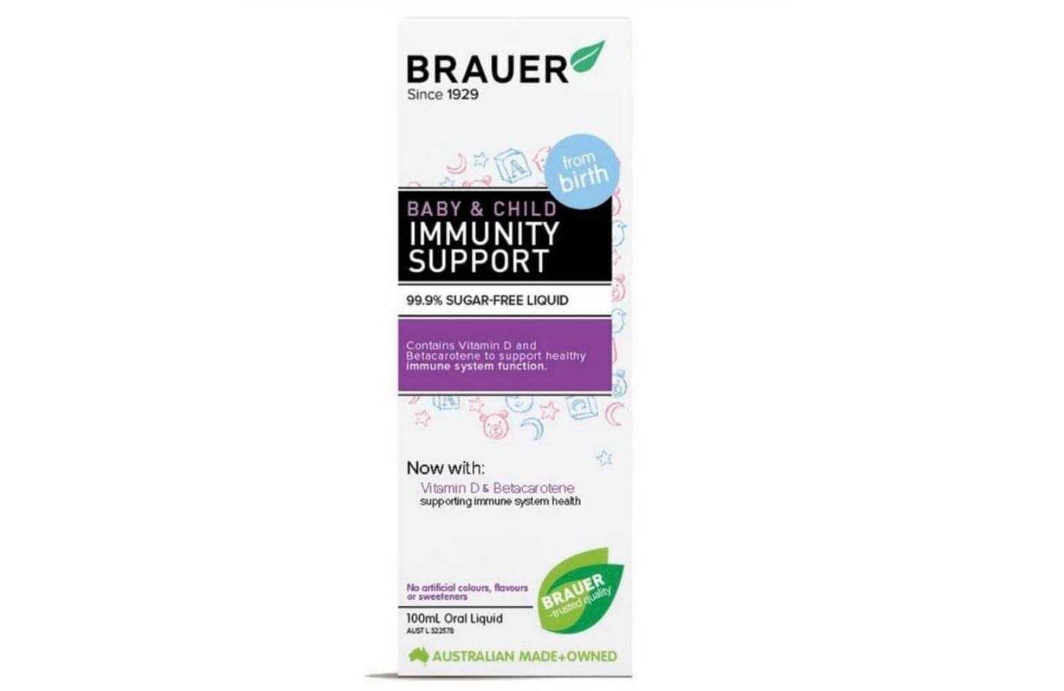 วิตามินเสริมภูมิ organics Brauer baby & Child immune support