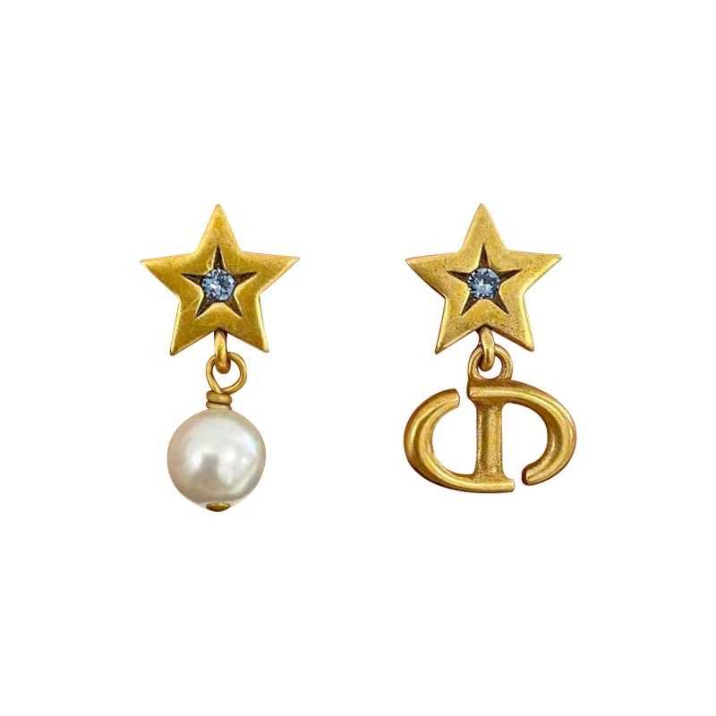 DIOR STAR CHARM BLUE SEPPHIER EARRINGS