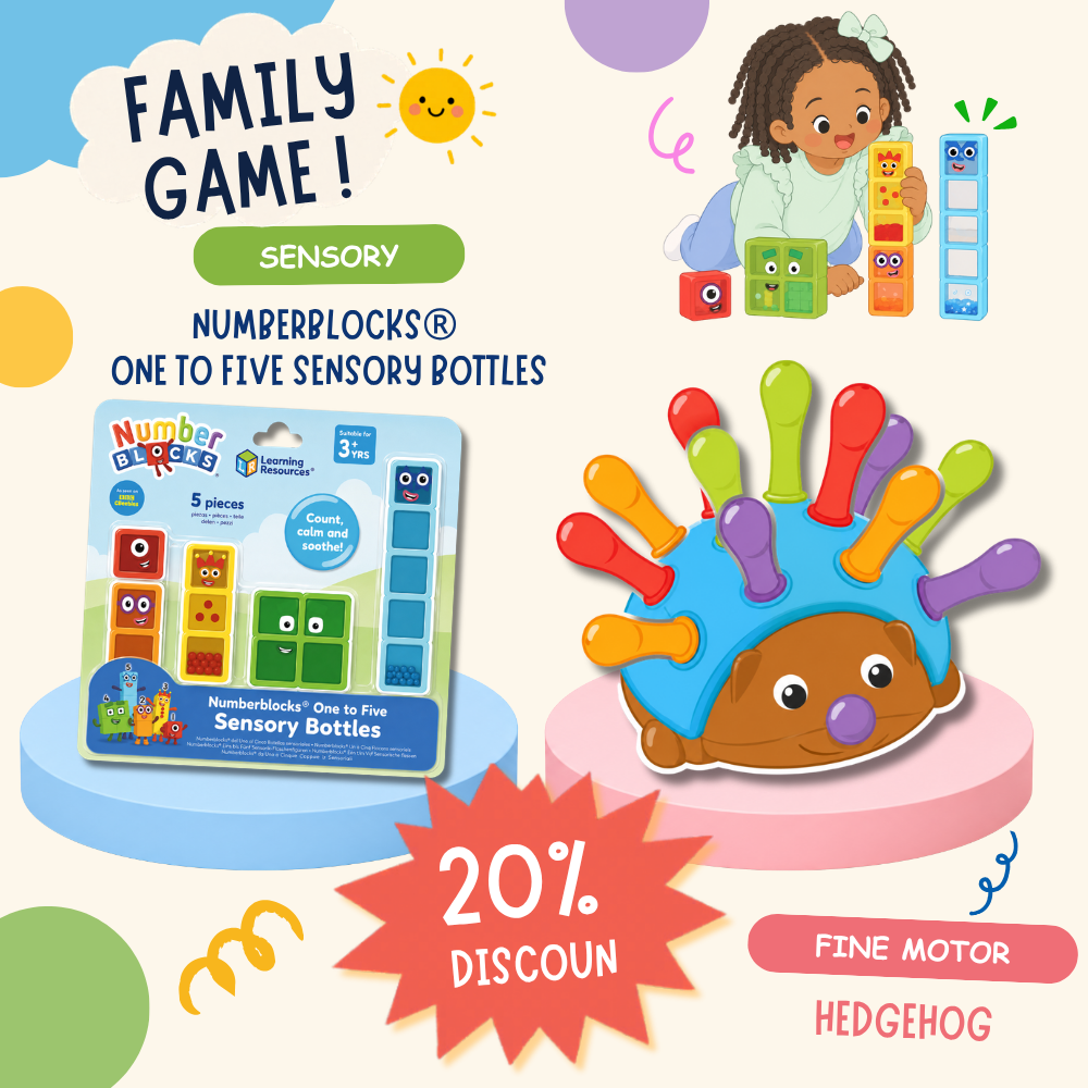 Numberblocks® One to Five Sensory Bottles & SPIKE THE FINE MOTOR HEDGEHOG✨
