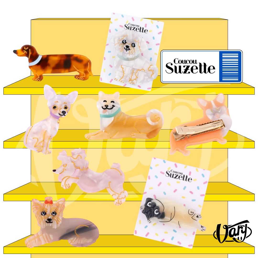 พร้อมส่ง Coucou suzette กิ๊บติดผมของแท้จากฝรั่งเศส กิ๊บติดผมรูปสุนัข กิ๊บติดผมรูปหมา - Hair Clip