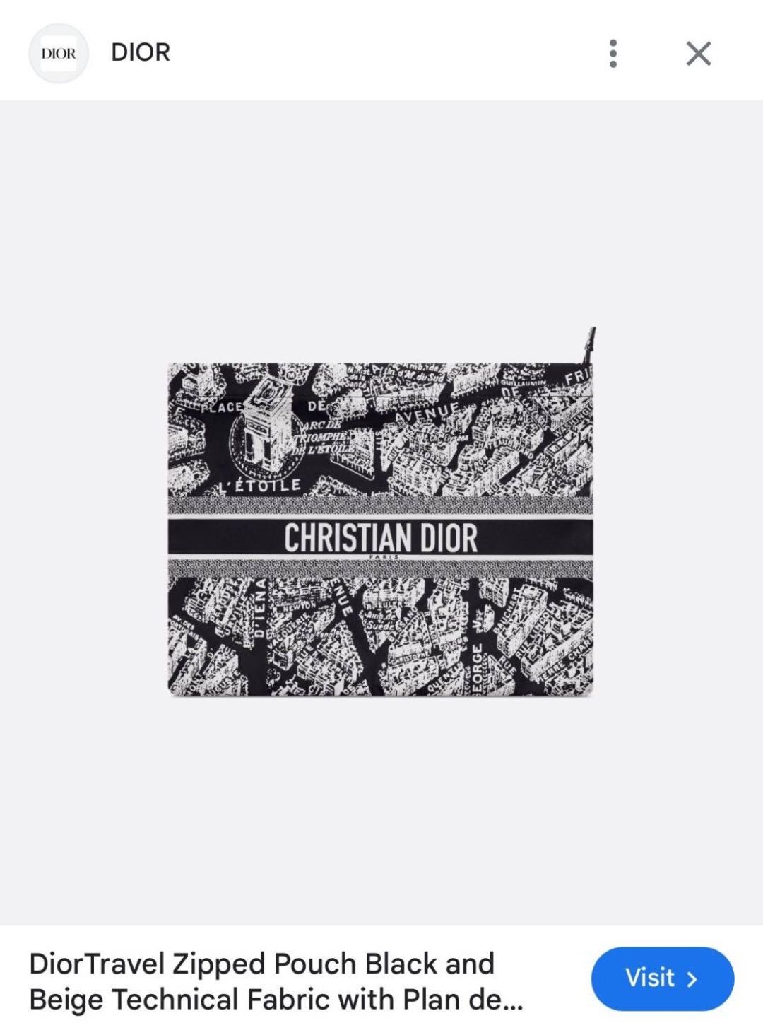 กระเป๋าเครื่องสำอางค์ D i o r Plan De Paris Makeup Bag 