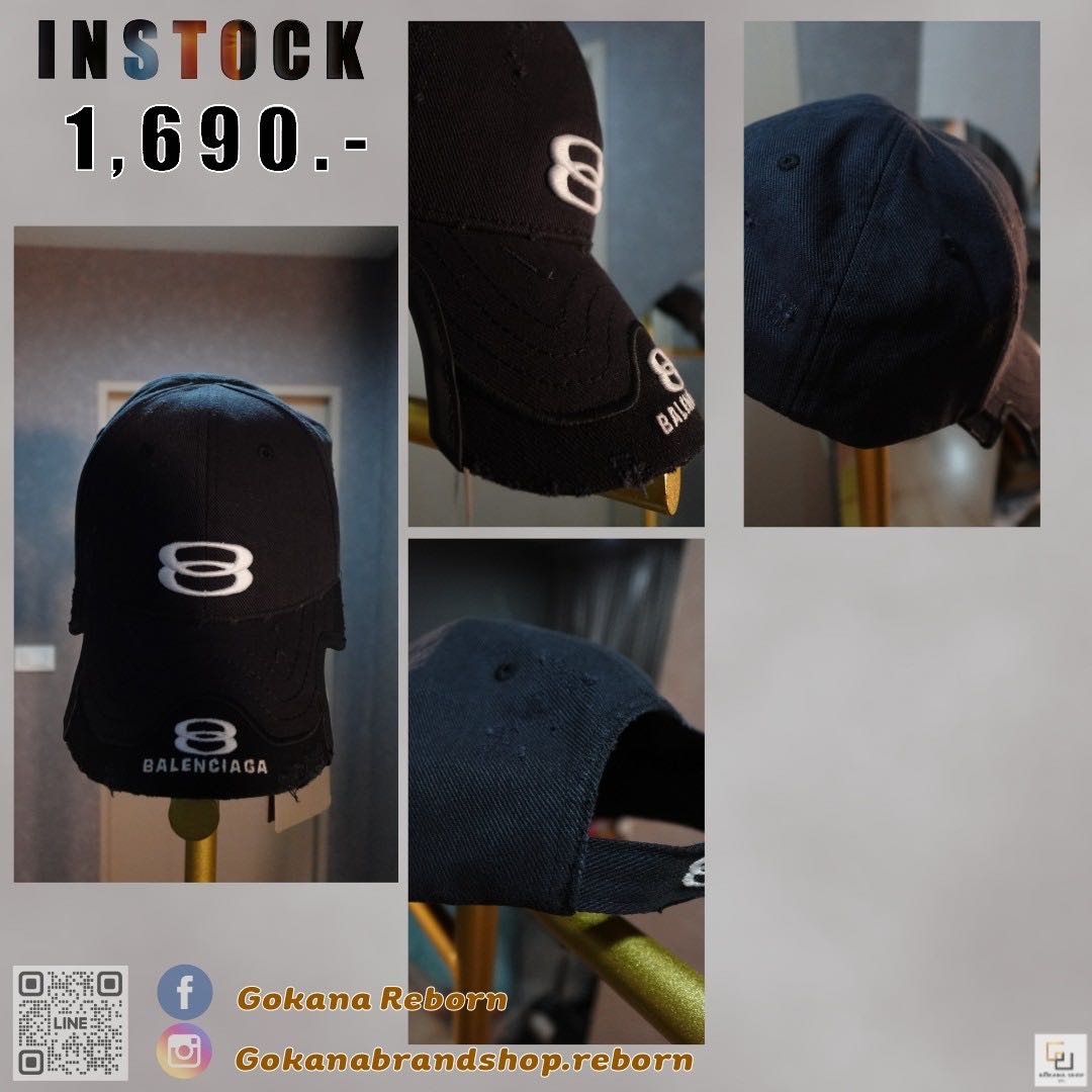 (พร้อมส่ง) Balen Unity Sports Icon Cap โลโก้ขาว ตัวหมวกดำ
