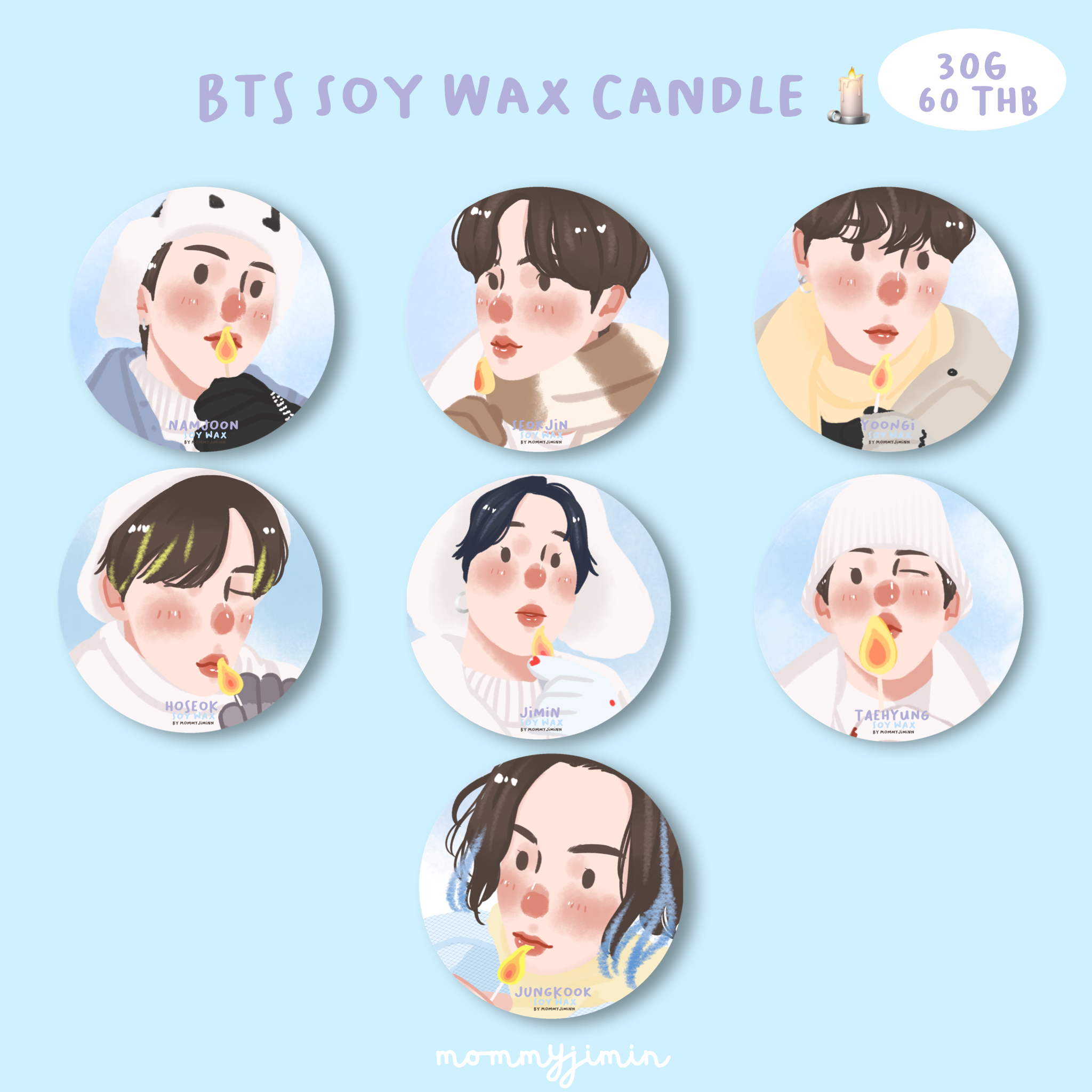 Preorder‼️  BTS 💜💜 Soy wax candle🕯30g