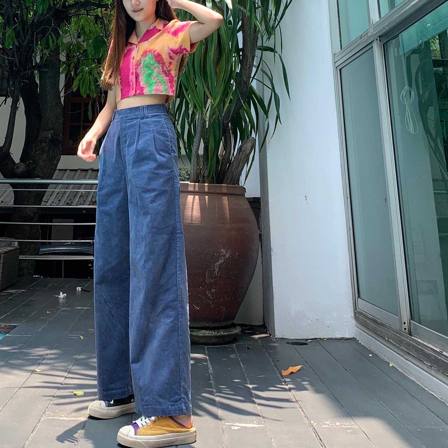 Women's Corduroy Pants (Blue)