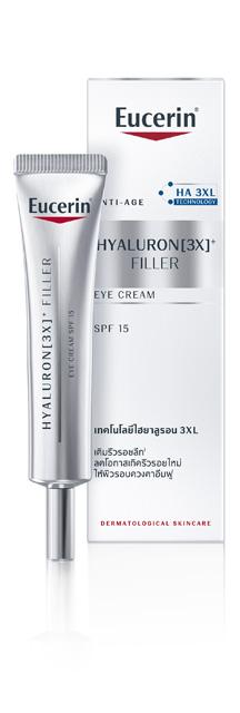 Eucerin HYALURON (3X) FILLER EYE CREAM SPF 15 (15 ml.) ยูเซอริน ไฮยาลูรอน ฟิลเลอร์ อายครีม