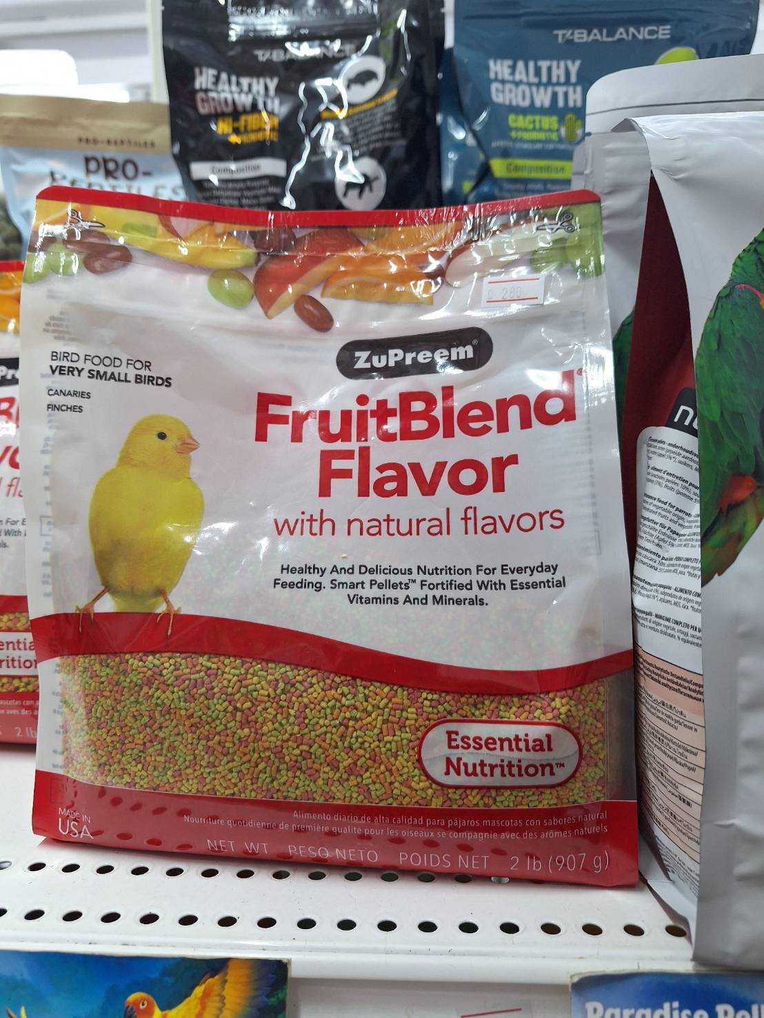 Zupreem FruitBlend Flavor อาหารผลไม้อัดเม็ดสำเร็จรูป สำหรับนกแก้วทุกสายพันธุ์ 2Lb.