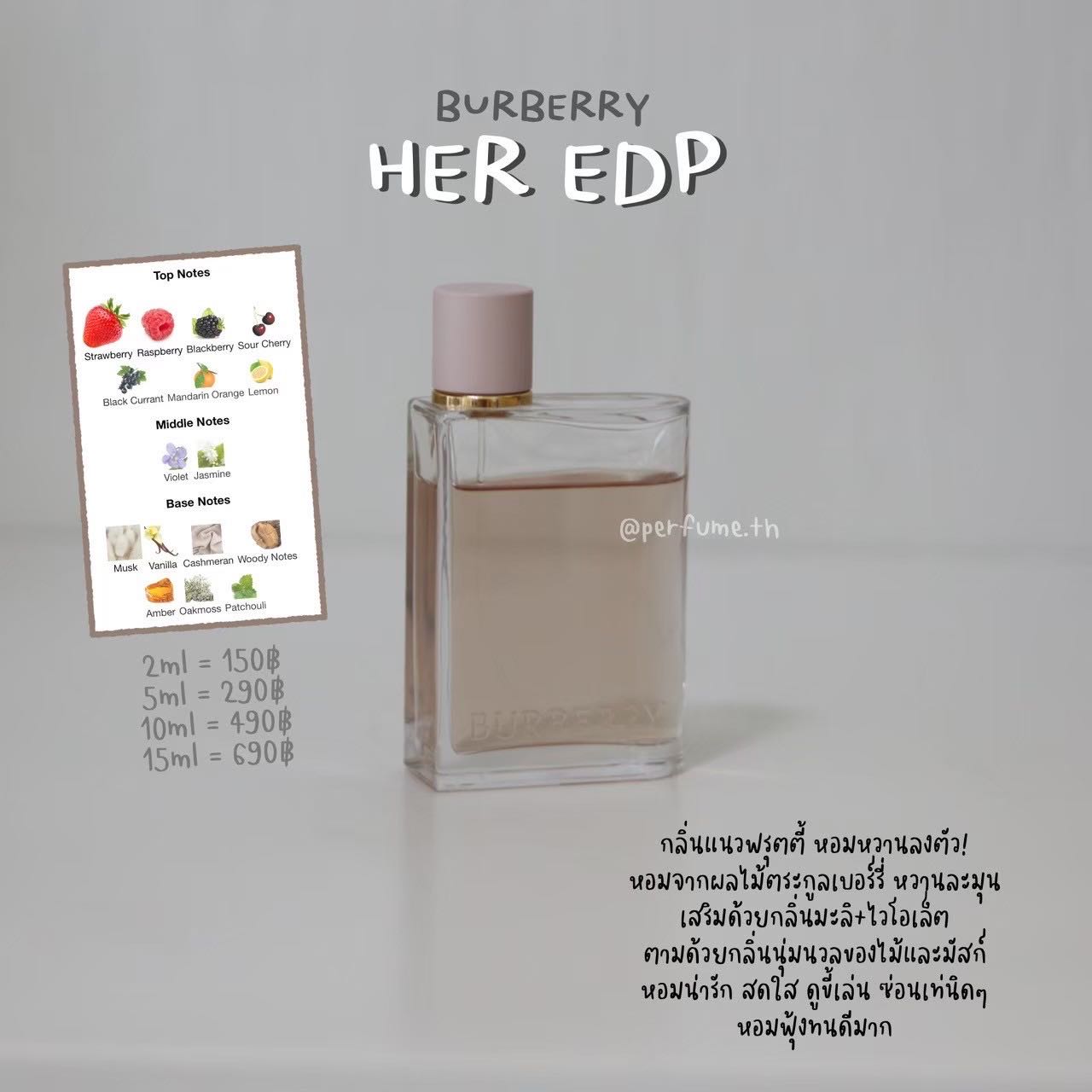 29) Burberry Her EDP ฝาชมพู