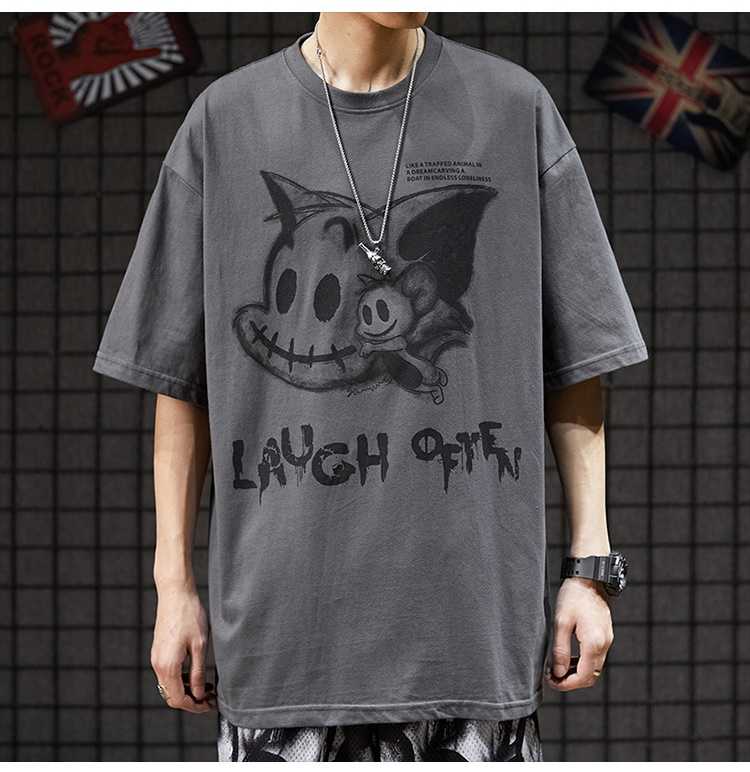 Runpee G035 ☠👻 เสื้อยืดคอกลม ผ้านิ่ม LAUGH OFTEN 💀