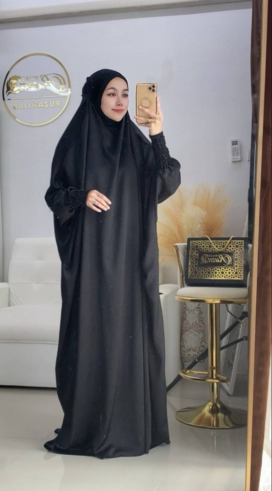 ชุดละหมาดยาวชิ้นเดียว ตะละกงยาว  รุ่น Telekung Umroh
