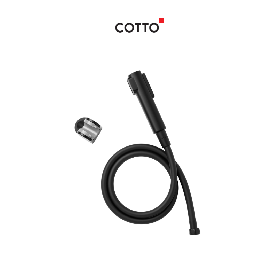 COTTO CT9915#BL(HM) ฝักบัวฉีดชำระสีดำ 2 ฟังก์ชั่น