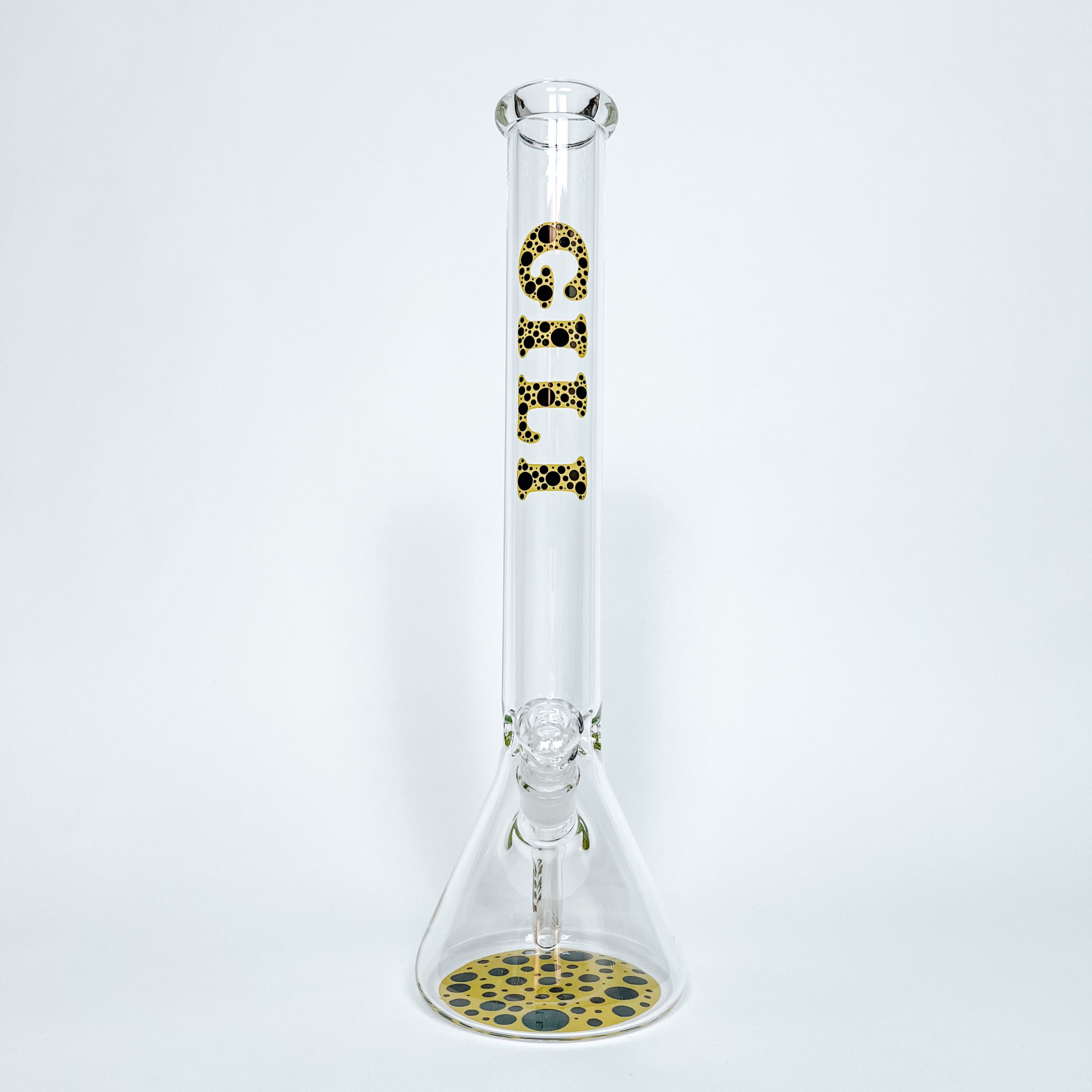 Gili Glass Beaker Bong with Nice Logos l 45 cm