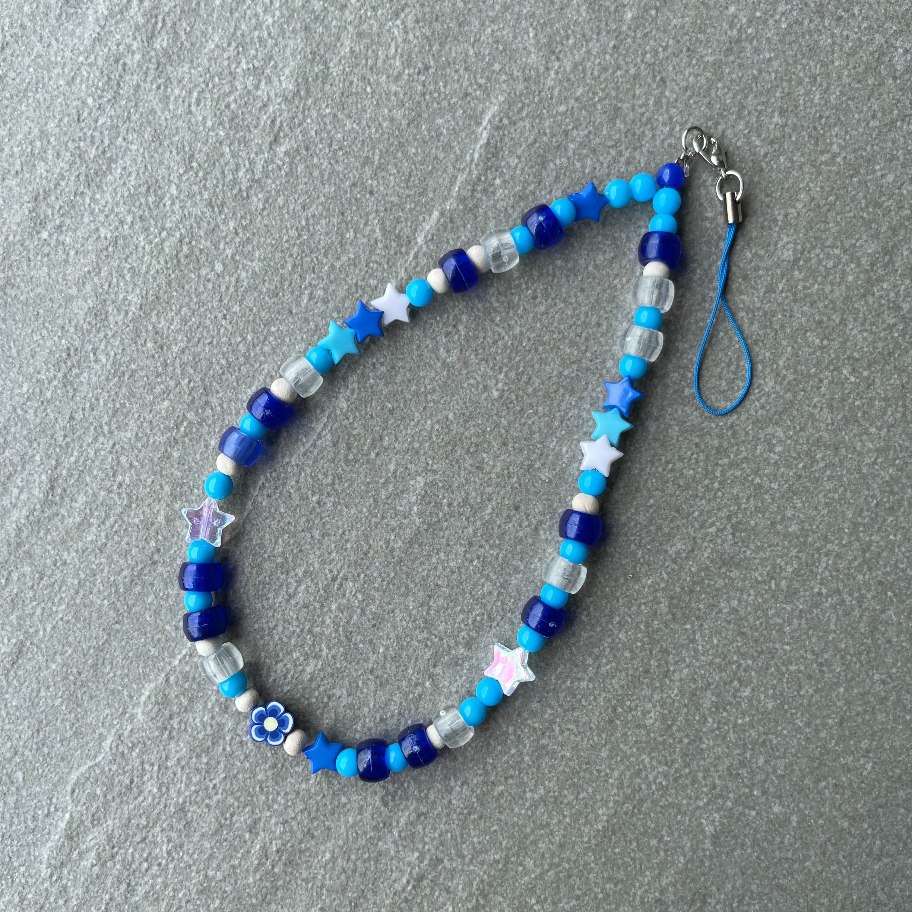 ☻︎ พร้อมส่ง ☻︎ (Ready to ship!) Deep Blue Phone Strap