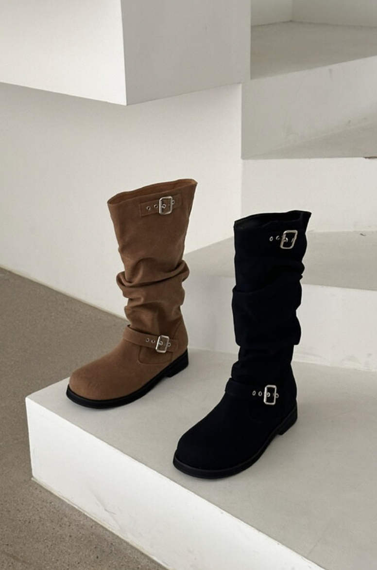 SUEDE BELT BOOTS (PRE ORDER)