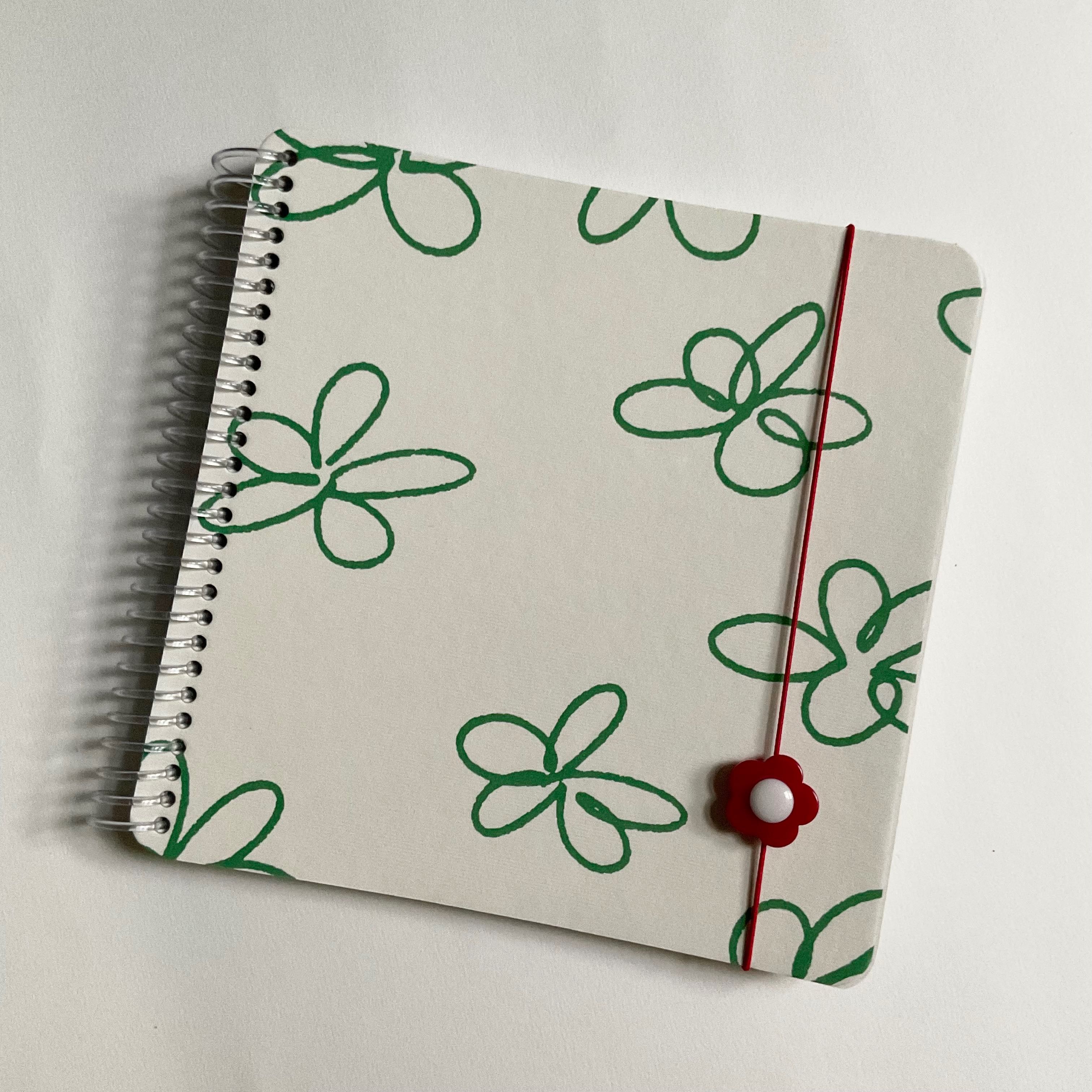 flower wallpaper notebook / GREEN ( 2 )