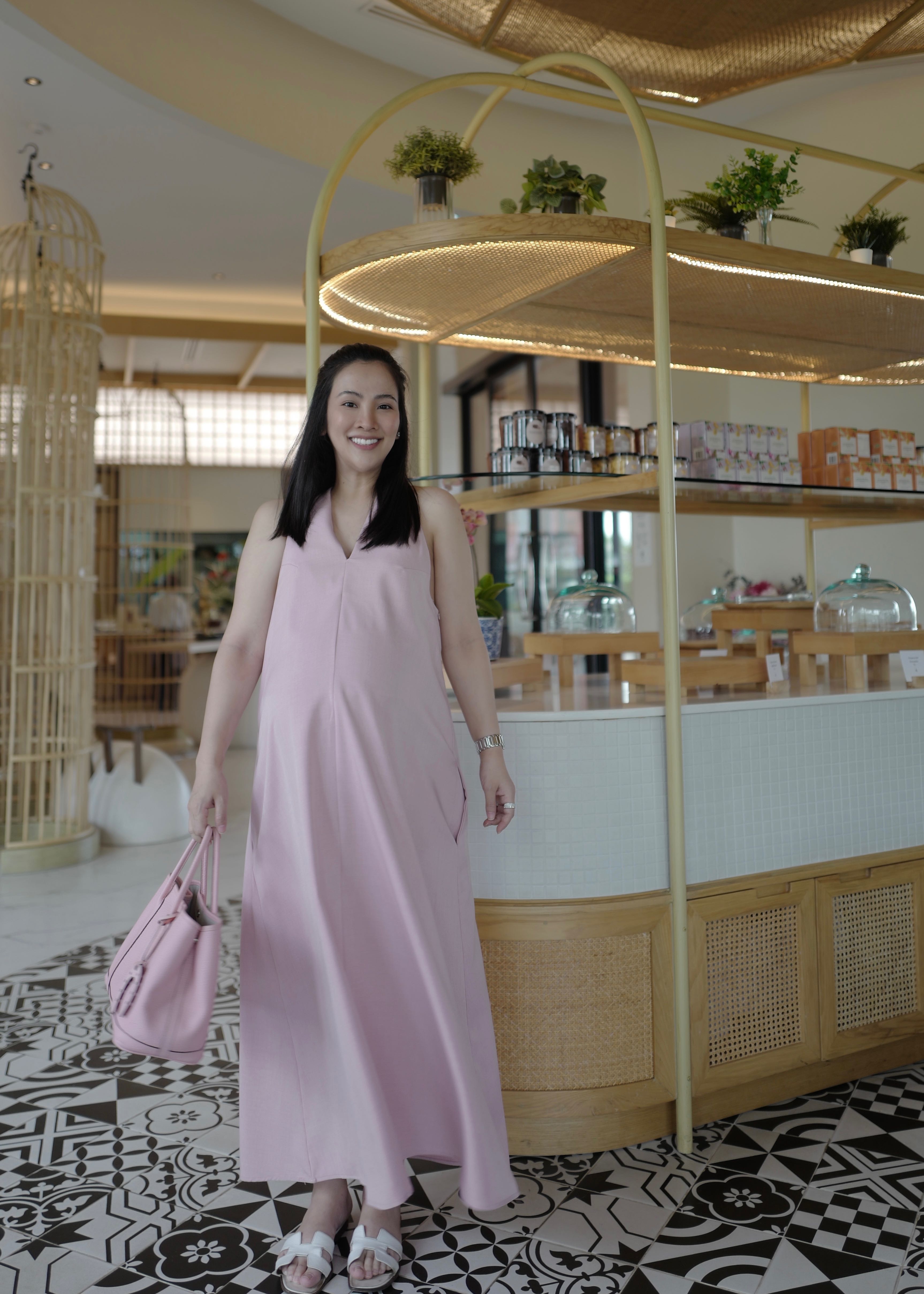 #BJVDress250129 (750THB)—pink/brown/beige—