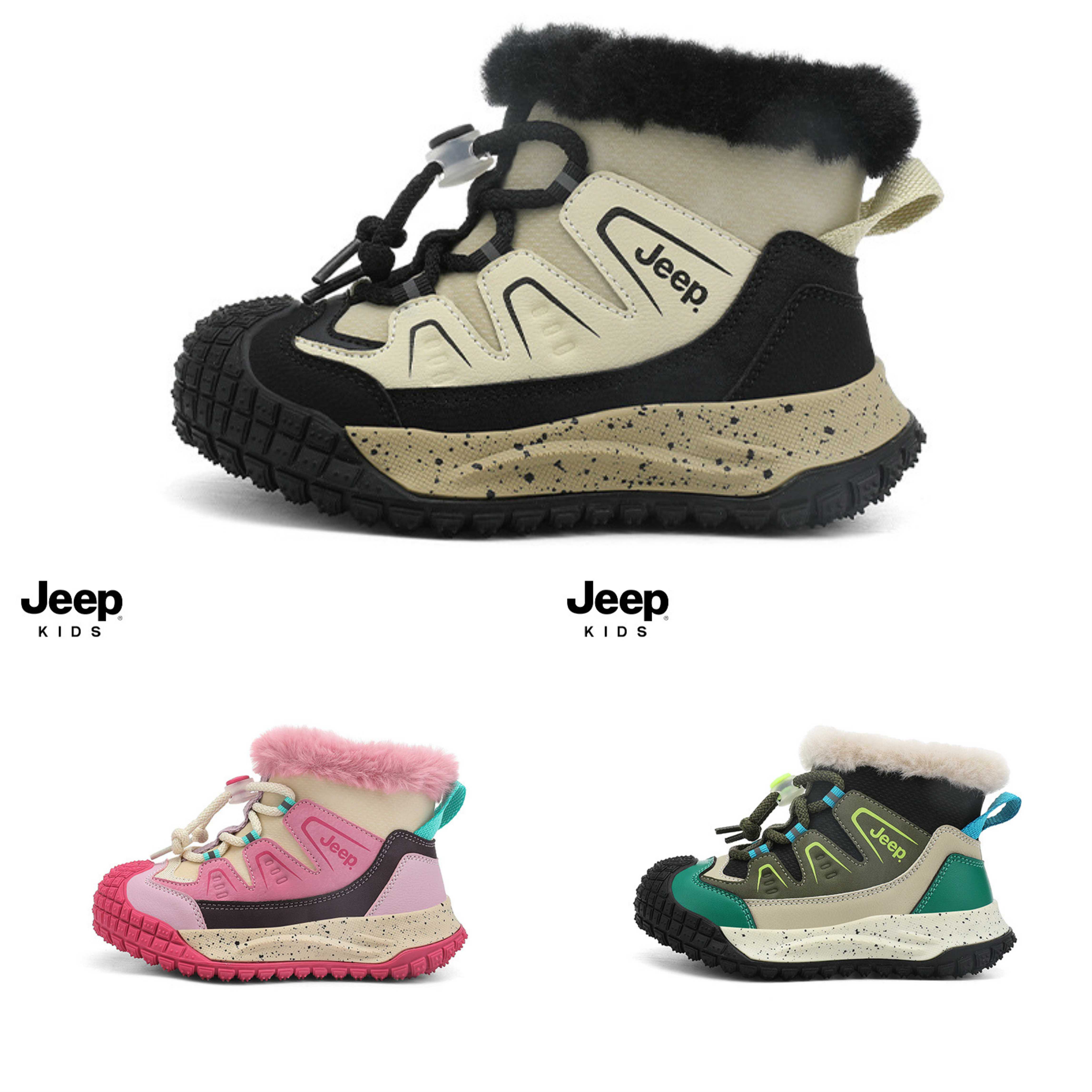 Preorder12-15วัน-(Jeep) ไม่มีกล่อง  /ลุยหิมะ กันลื่น ติดลบ กันน้ำ ลิขสิทธิ์แท้ /Sz16-23cm