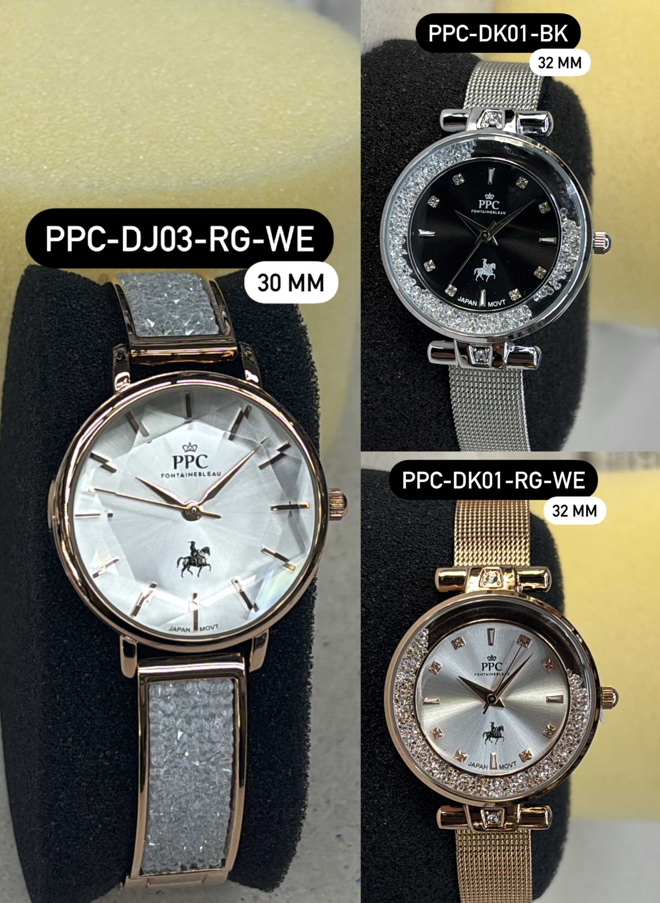 Paris Polo Club นาฬิกาข้อมือผู้หญิง กลิตเตอร์ รุ่น PPC-DJ03 / PPC-DK01