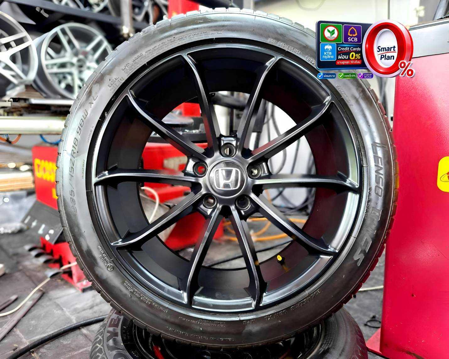 ปี24 ล้อ แฟชั่น ใส่ฝา Honda ขอบ 18 5 รู 114 หน้ากว้าง 8 J ET 42.    22471268  9514867  91786169