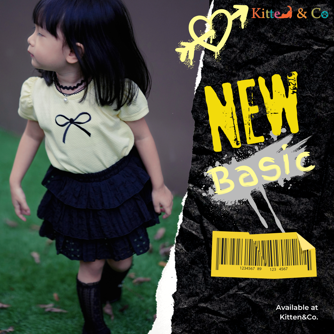BS12: Yellow Blouse + Black Skort (2 pcs.)