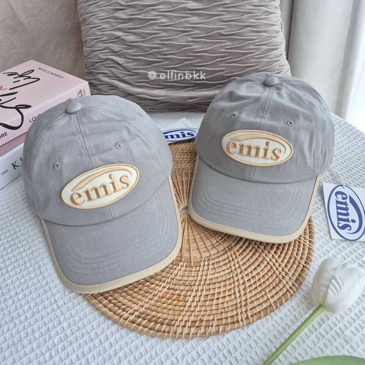 หมวกแก๊ป emis BEIGE TRIMMING BALL CAP