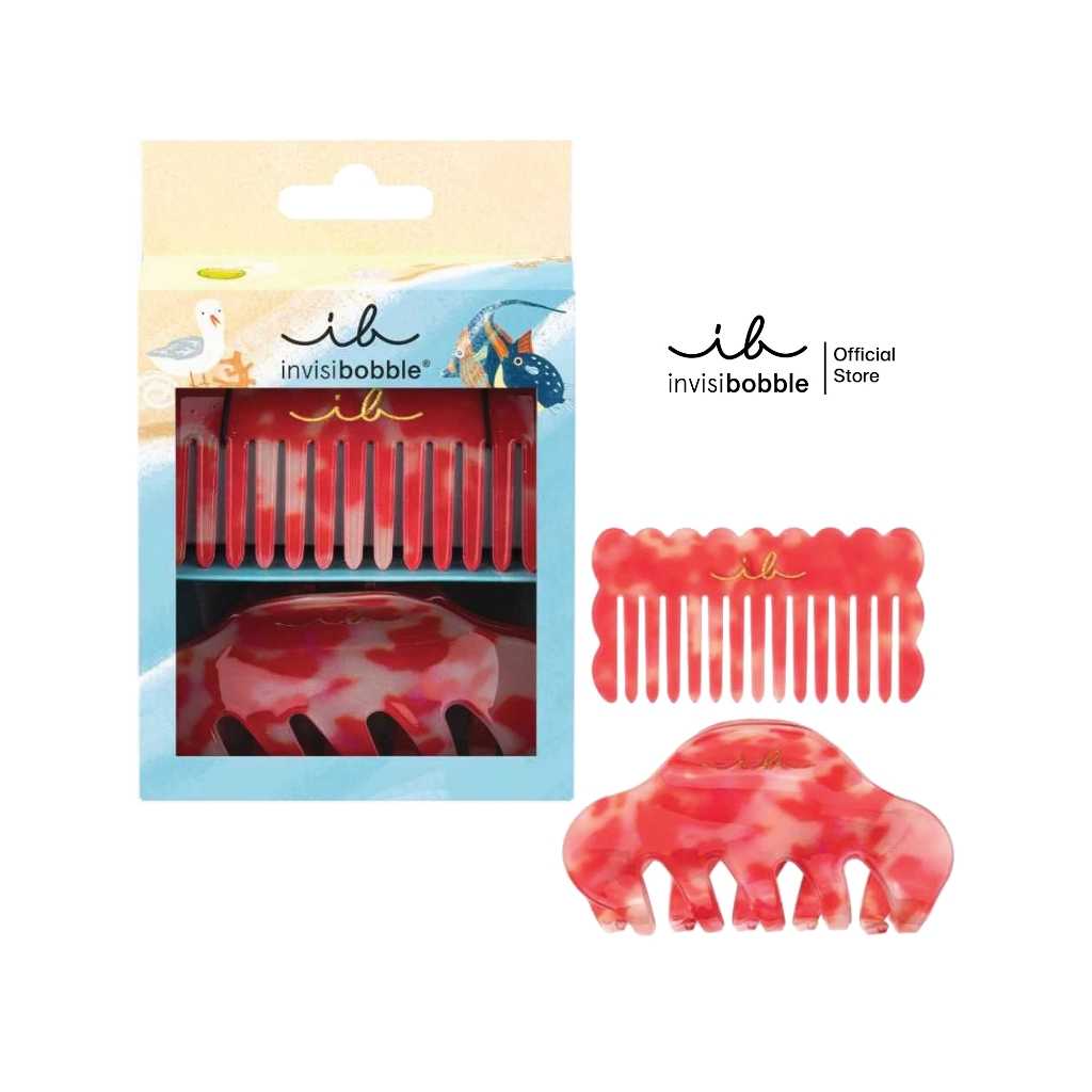 invisibobble กิ๊บติดผม หวี ถนอมเส้นผม Set Au soleil beachcomber - Limited (1 กล่องบรรจุ 2 ชิ้น)
