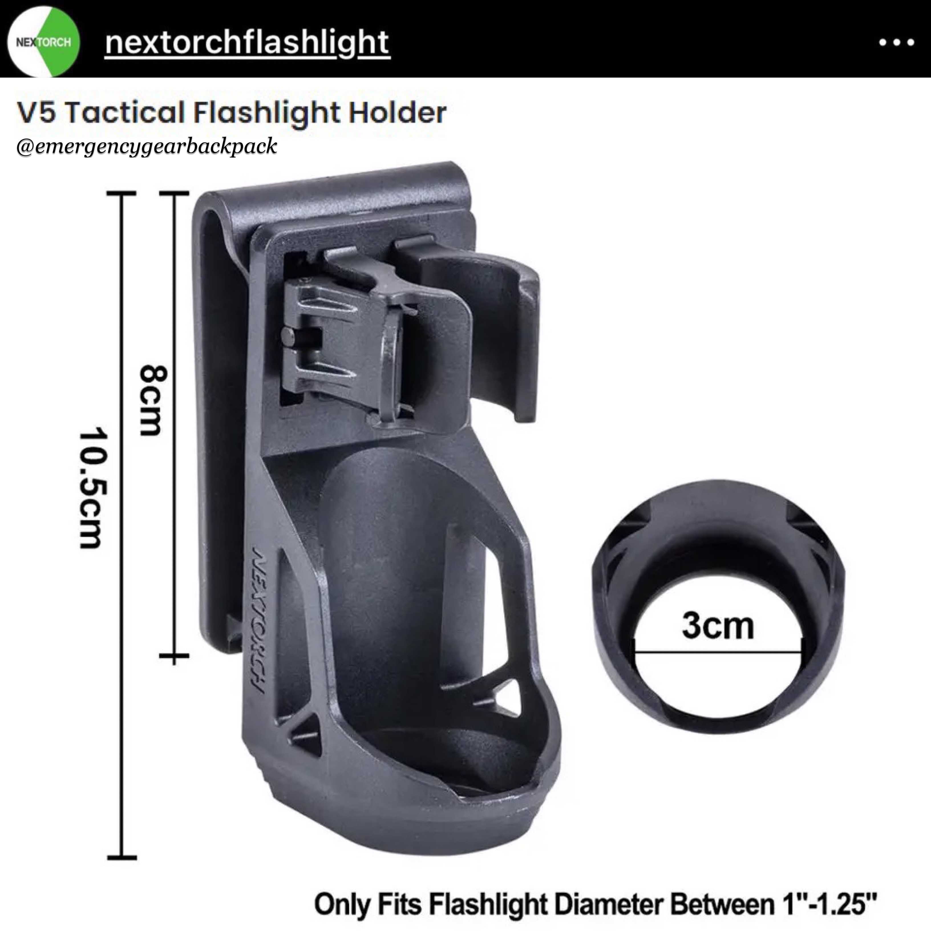 NEXTORCH V5 Quick-Draw Tactical Flashlight Holster