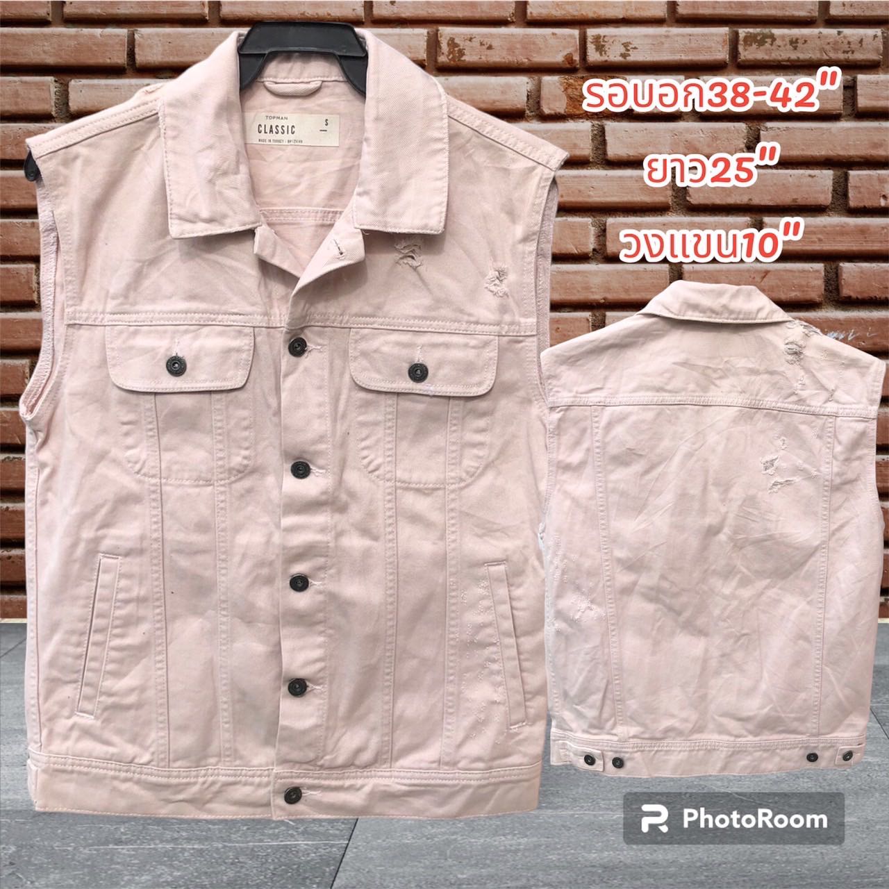 เสื้อกั๊กยีนส์ เสื้อยีนส์งานนอกนำเข้ามือ2 