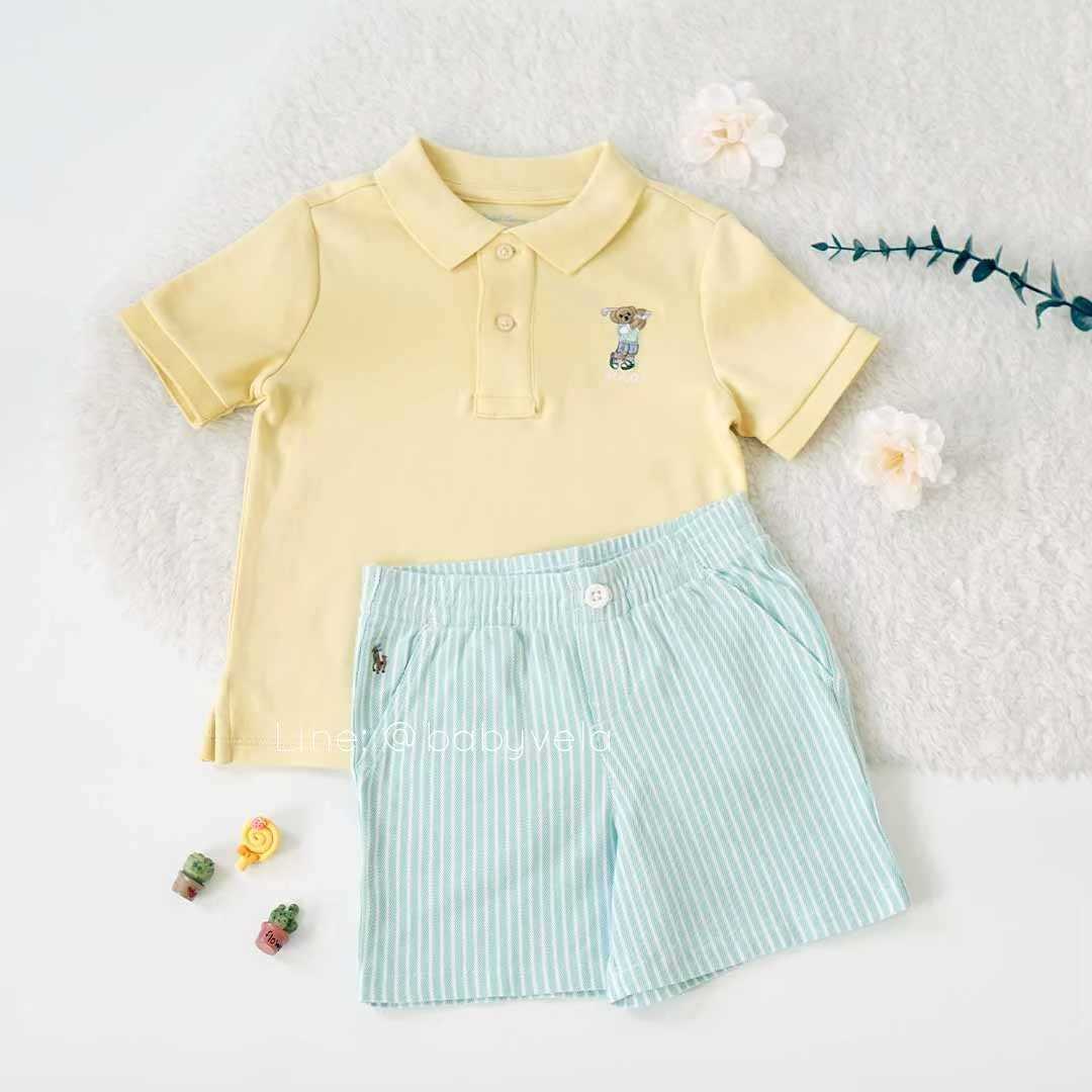 Polo Bear Cotton Polo Shirt & Short Set (Wickett Yellow)
