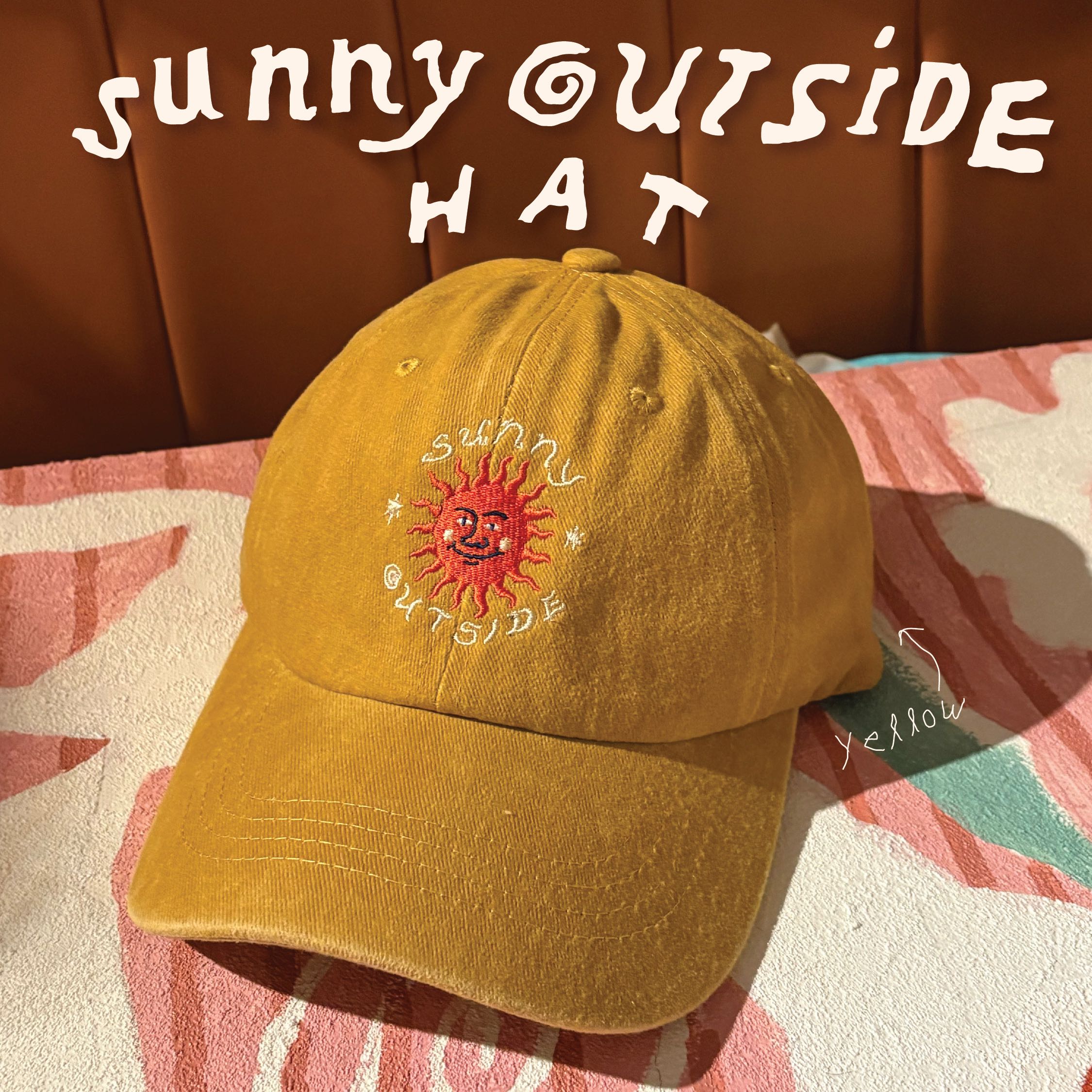 sunny outside hat - yellow