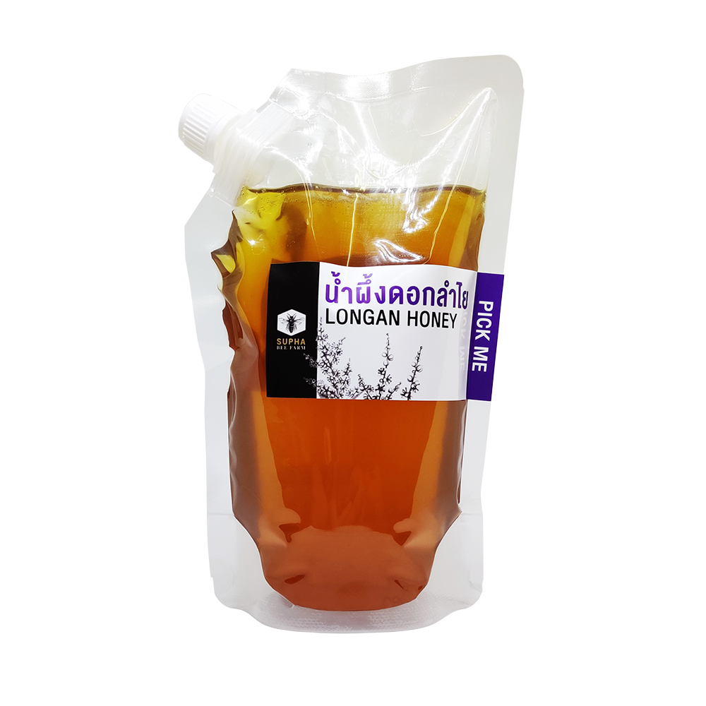 น้ำผึ้งดอกลำไย 800 กรัม ถุงรีฟิล Longan Honey 800g