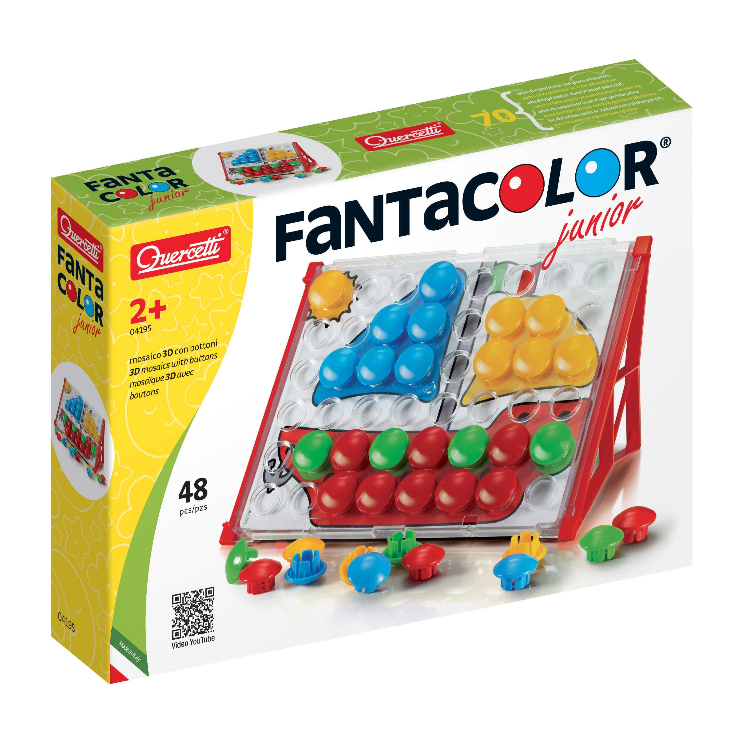 Quercetti FantaColor Junior Basic เกมกระดานปักหมุดแฟนต้าคัลเลอร์สำหรับเด็กเล็กรุ่นเบสิก