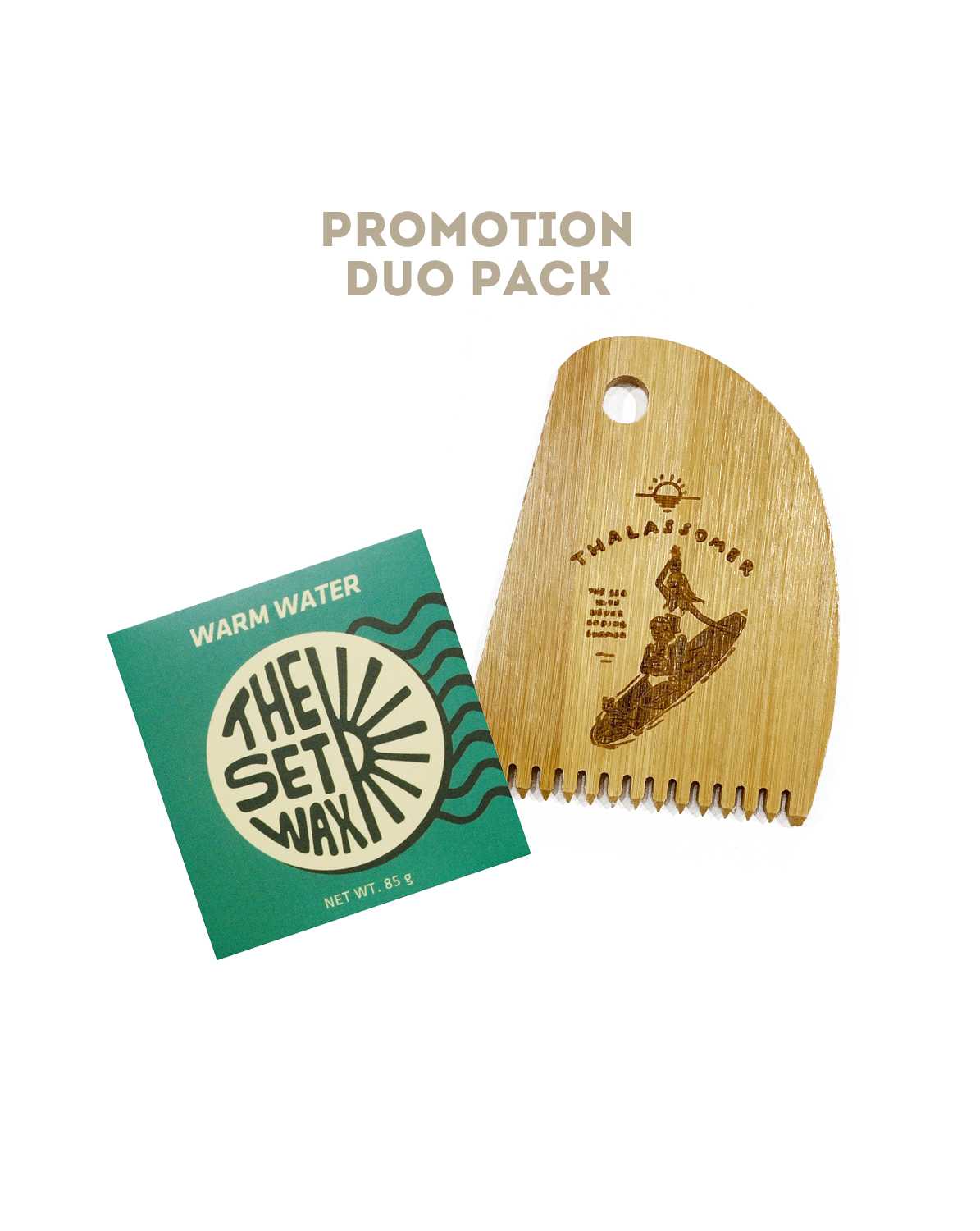 DUO PACK [Wooden waxcomb +THE SET : Surf wax]