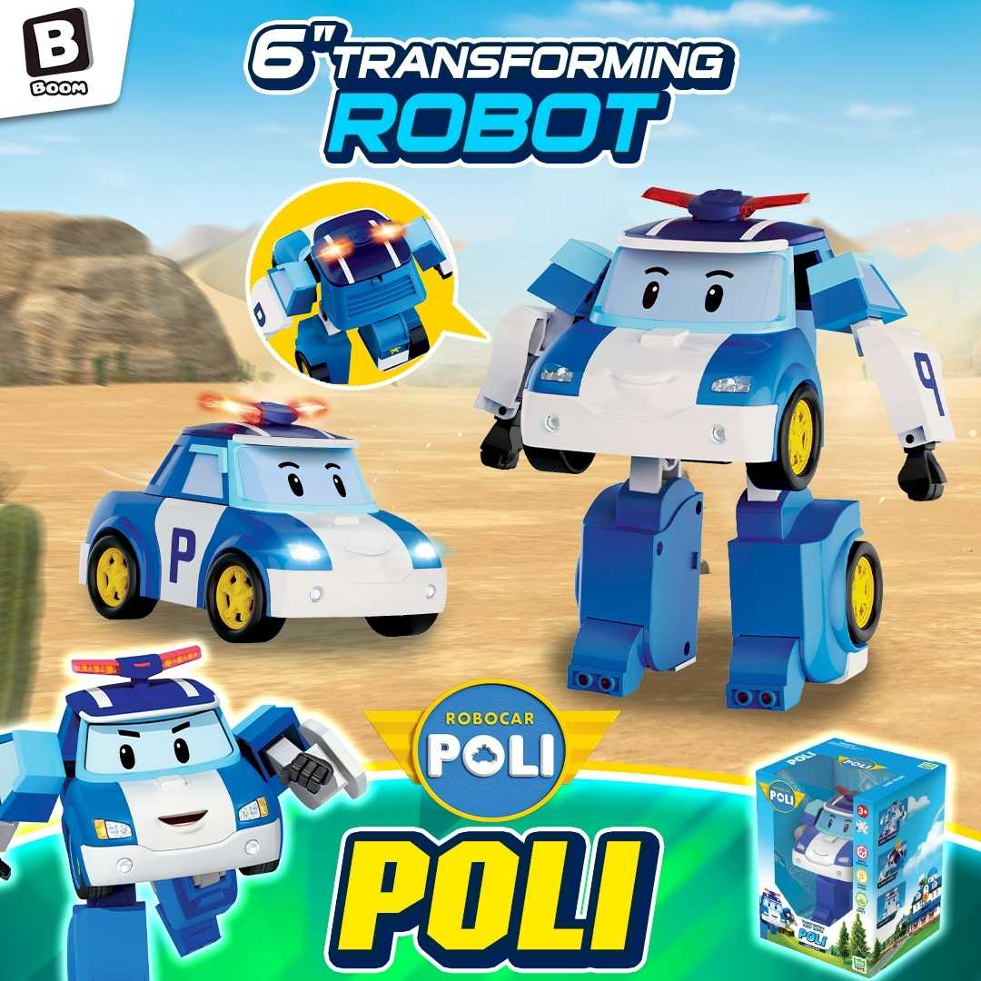 Robocar Poli 6 นิ้ว Transforming Robot – Light & Sound แปลงร่างได้ มีไฟและเสียงสุดเท่