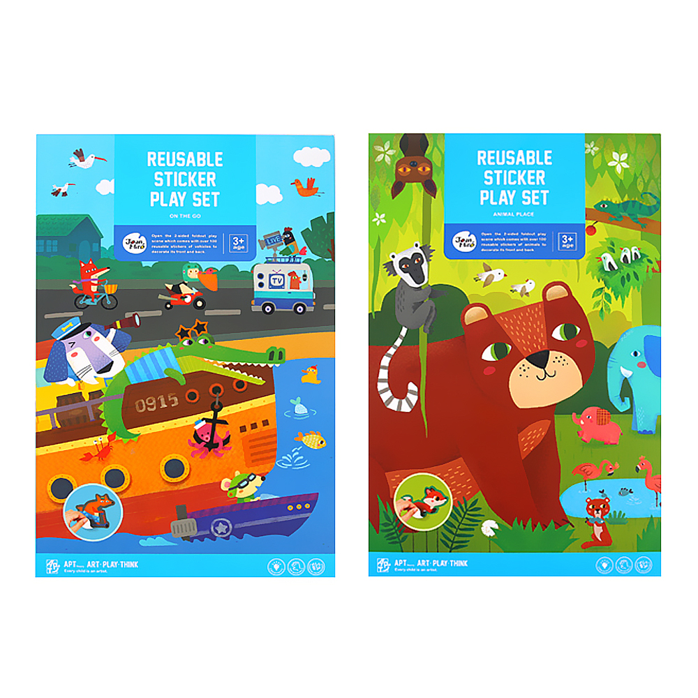 เซ็ตสติ๊กเกอร์พร้อมฉาก ที่แปะแกะใช้ซ้ำได้  Joan Miro/Jar Melo Reusable Sticker Play Set