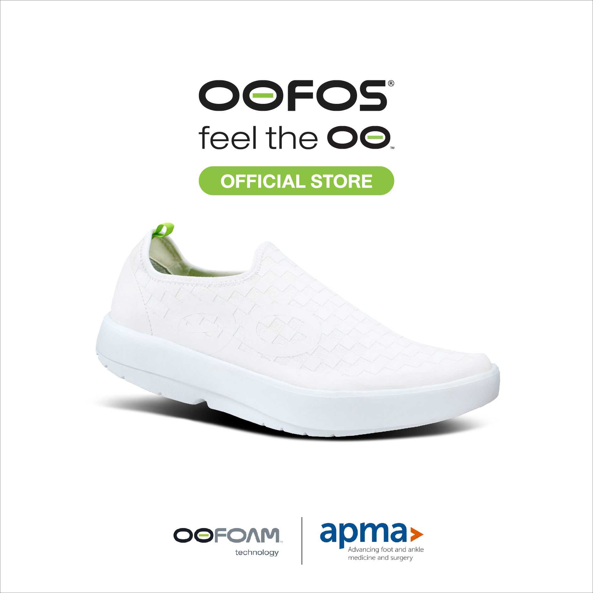 MEN'S OOMG EEZEE - WHITE CHECKERBOARD รองเท้าเพื่อการฟื้นฟู (สินค้าโปรโมชั่น รับคืนไม่รับเปลี่ยน)
