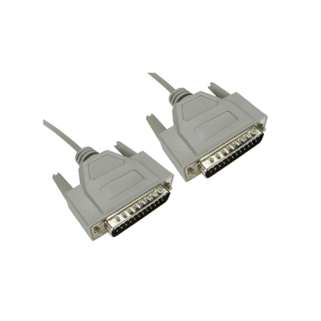 C&W-RS PRO Male 25 Pin D-sub to Male 25 Pin D-sub Serial Cable, 2m PVC