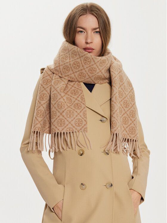 T.o.r.y Monogram Oblong Scarfพรีออร์เดอร์