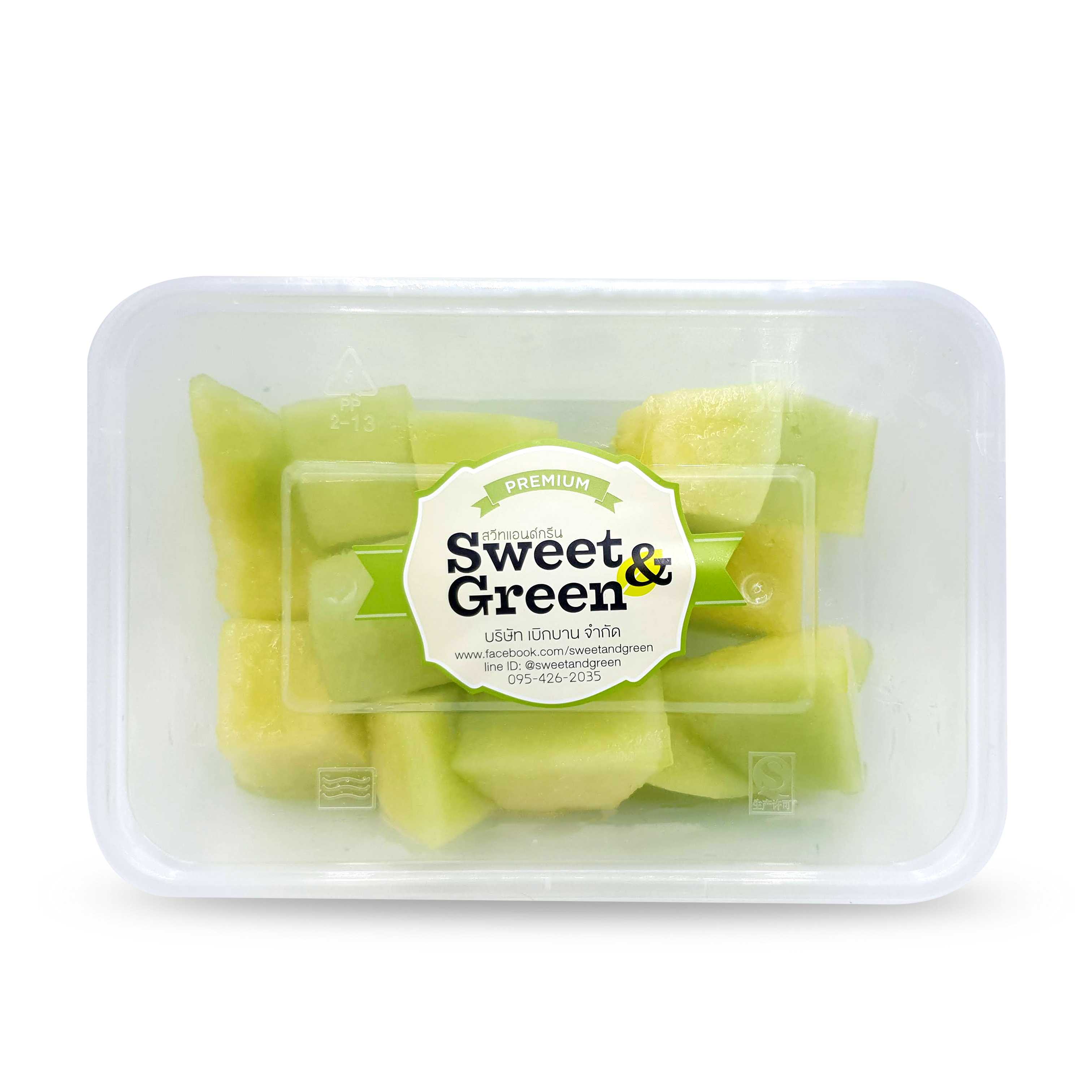 เมล่อนเนื้อเขียว หั่นพร้อมทาน (Ready to eat  Watermelon )