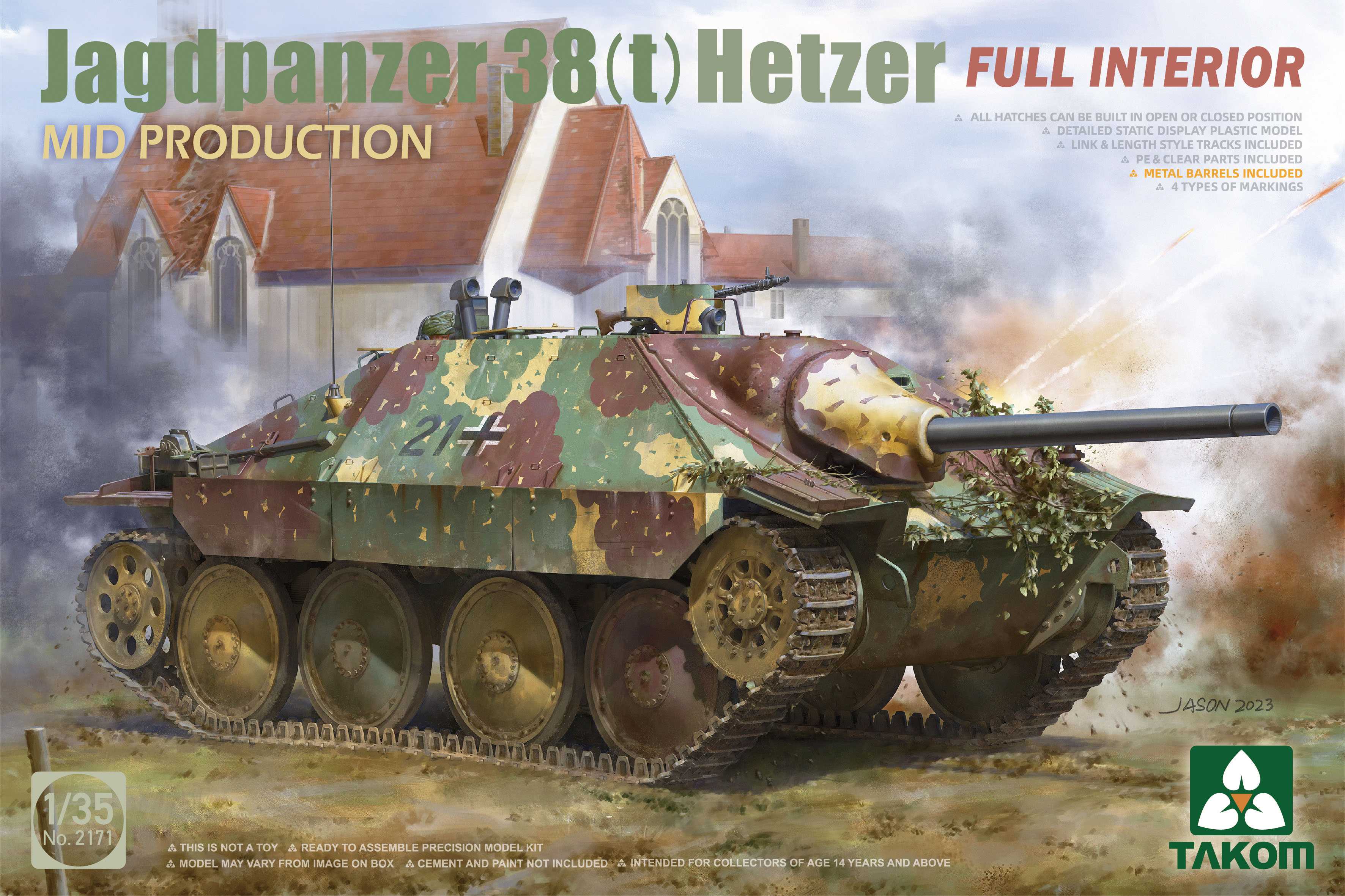 1/35 Jagdpanzer 38(t) Hetzer MID PRODUCTION w/FULL INTERIOR