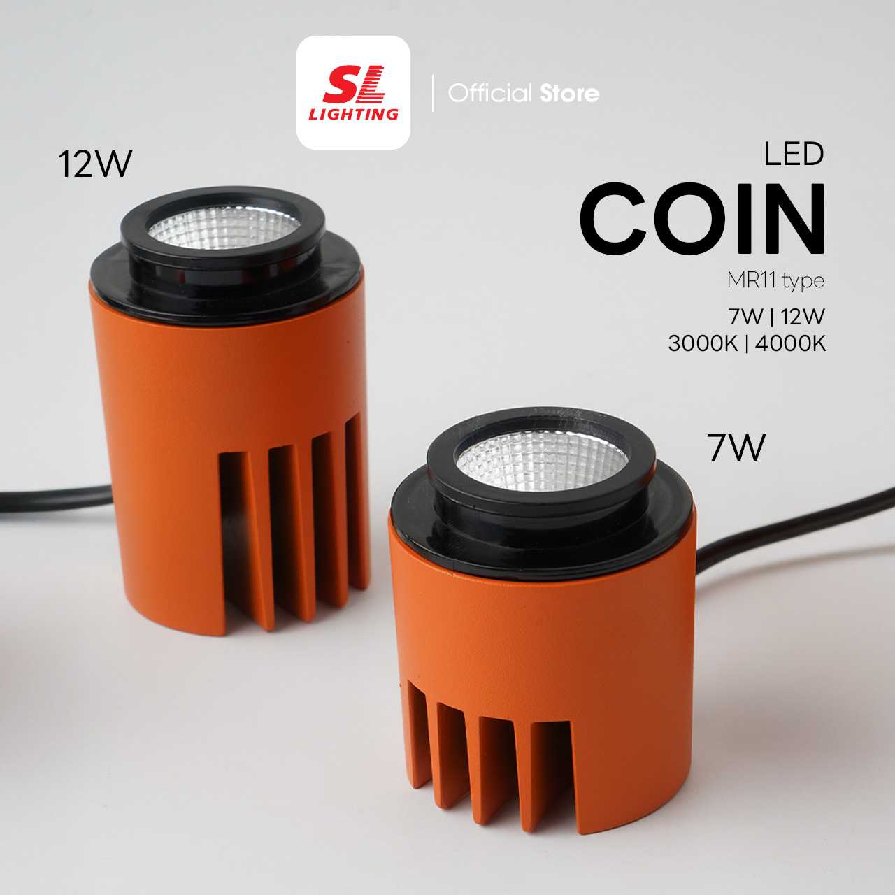 SL LIGHTING | LEDCOIN MR11 7W,12W หลอดไฟ LED คุณภาพสูง มีให้เลือก 2 วัตต์ 2 แสง