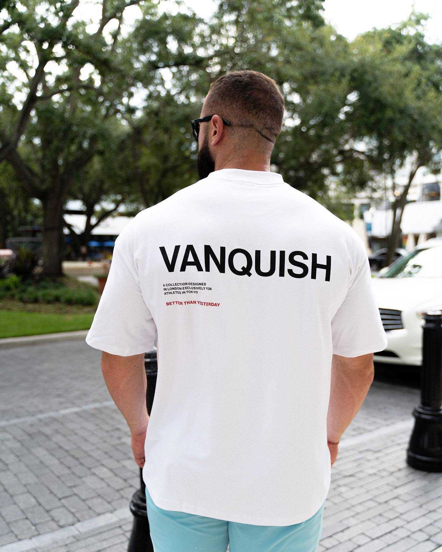 เสื้อแขนสั้น VANQUISH #23 / ผ้าคอตตอนยืด ใส่ออกกำลังกาย ผ้านิ่มใส่สบาย ระบายอากาศได้ดี