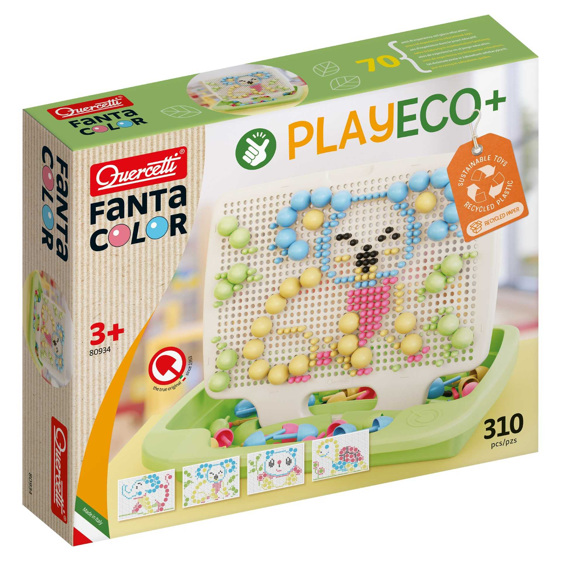 Quercetti FantaColor Eco เกมกระดานปักหมุดแฟนต้าคัลเลอร์ รุ่นเพลย์อีโค