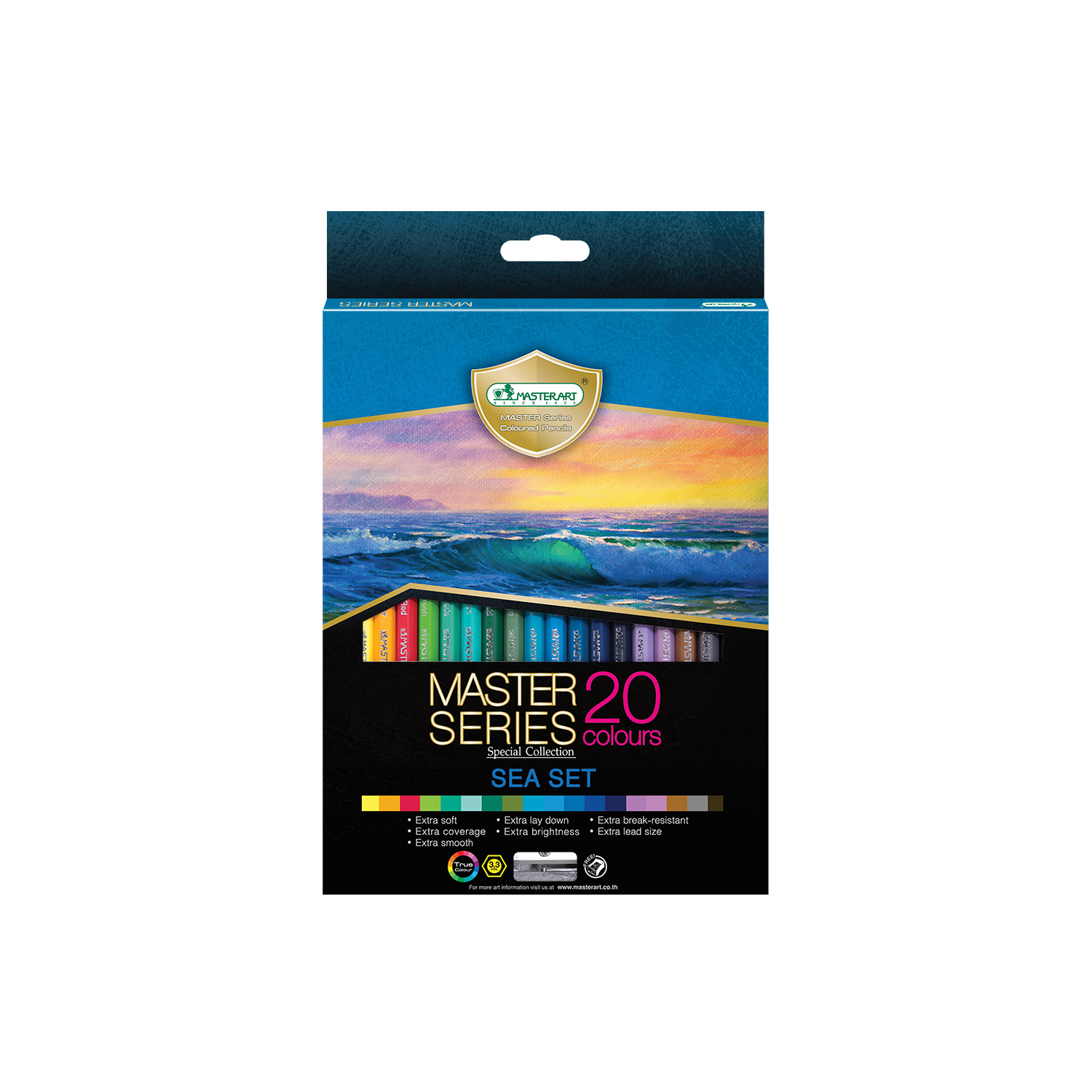 มาสเตอร์อาร์ตดินสอสีมาสเตอร์ซีรี่ย์ SEA SET 20สี  (แพ็ค6กล่อง)