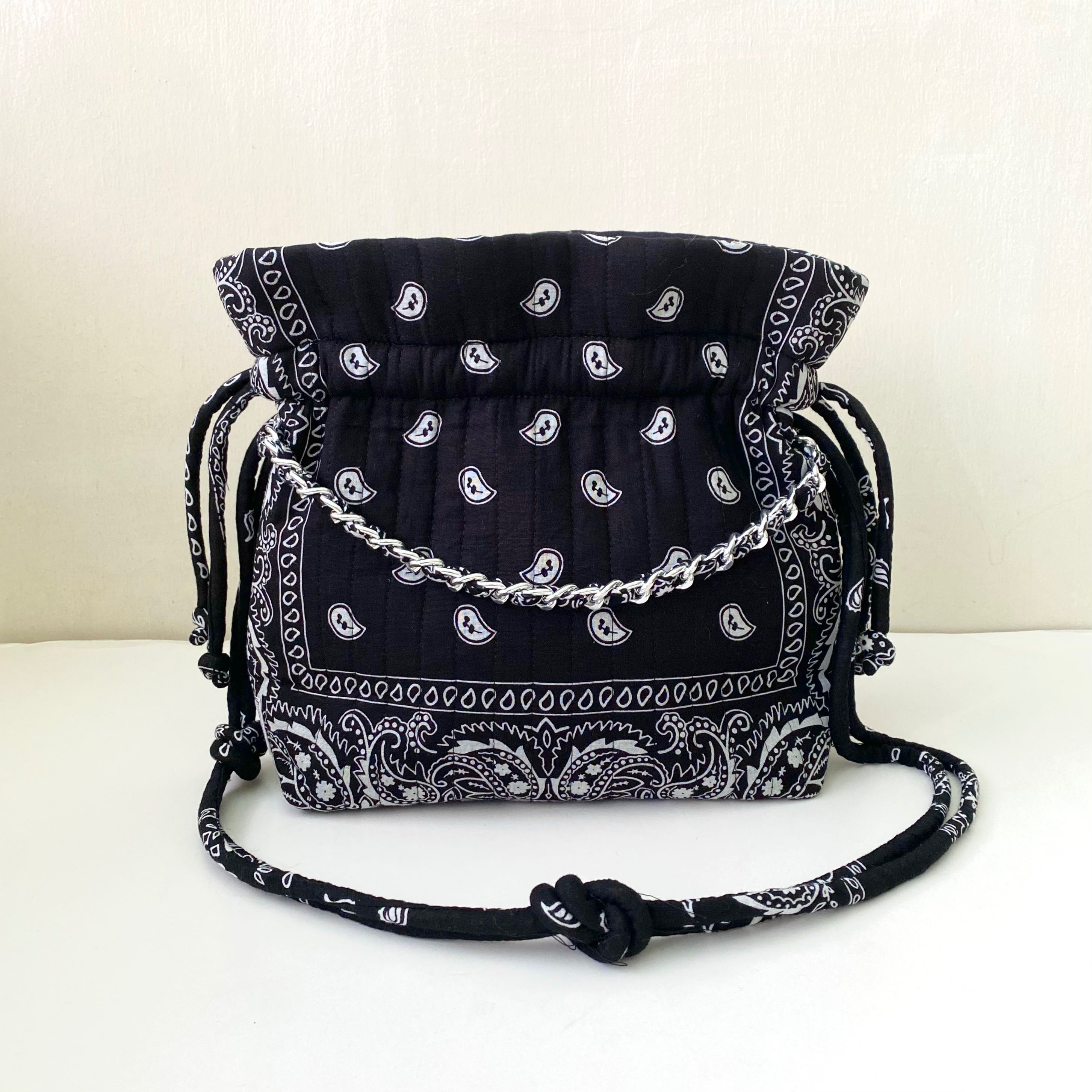 Tulip Black moon Bandana Bag no : 33