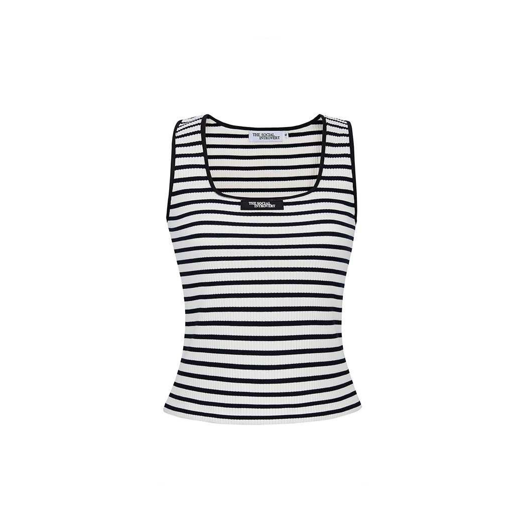 BRITTANY TANK TOP - BLACK STRIPES
