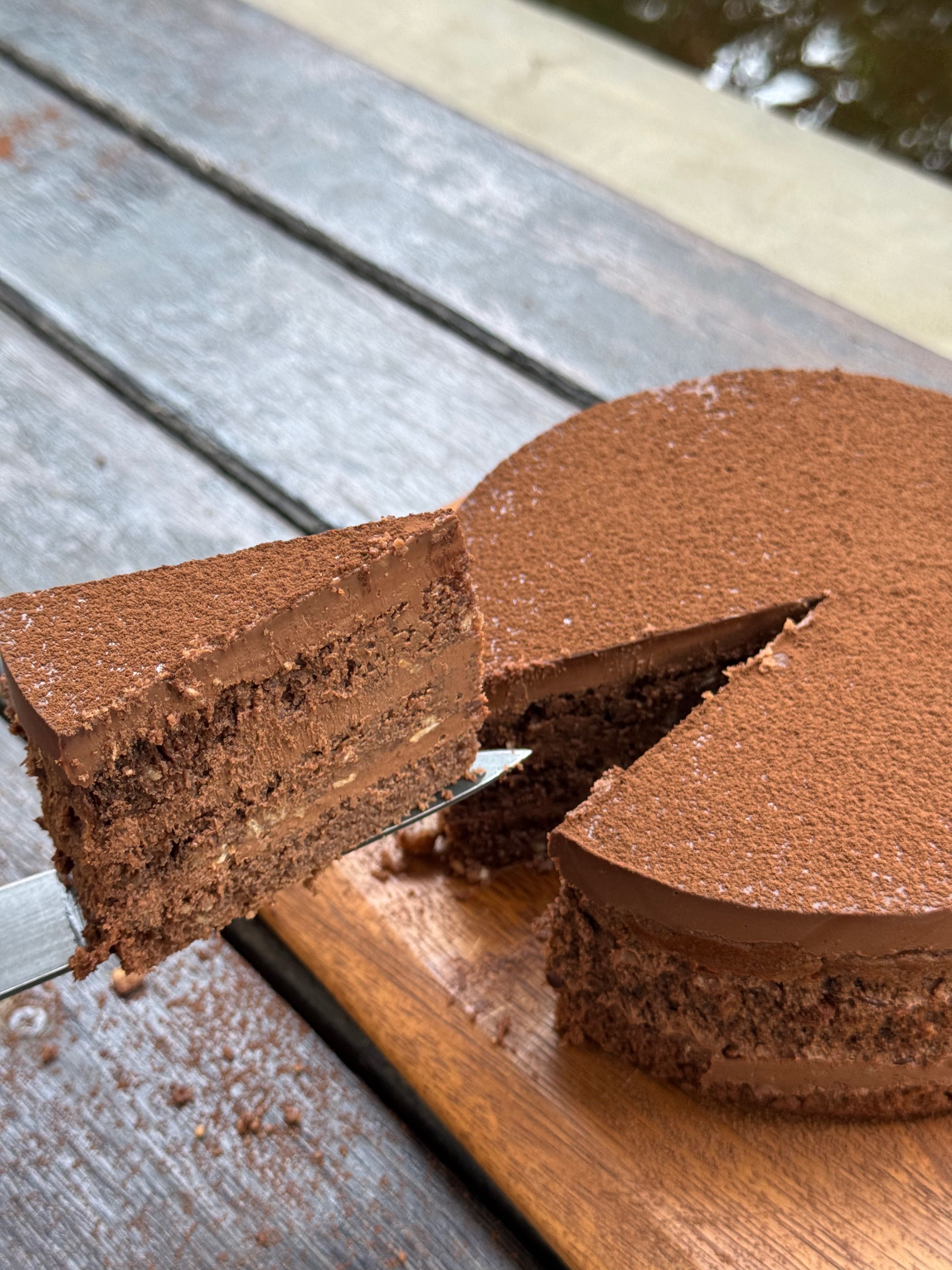 ส่งฟรี Vegan chocolate fudge cake เค้กชอคโกแลตฟัดจ์ สูตรวีแกน