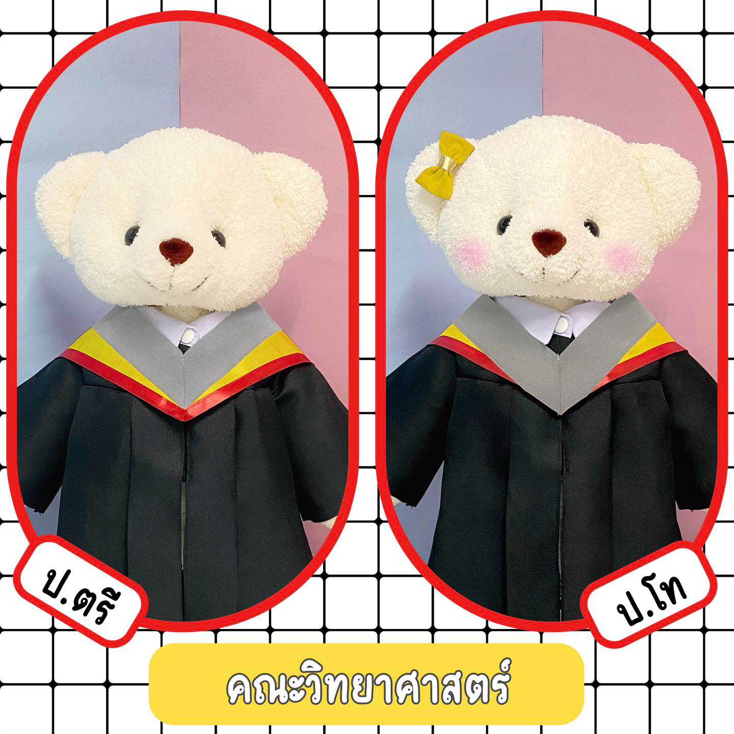 ตุ๊กตาหมีชุดครุย มศว คณะวิทยาศาสตร์