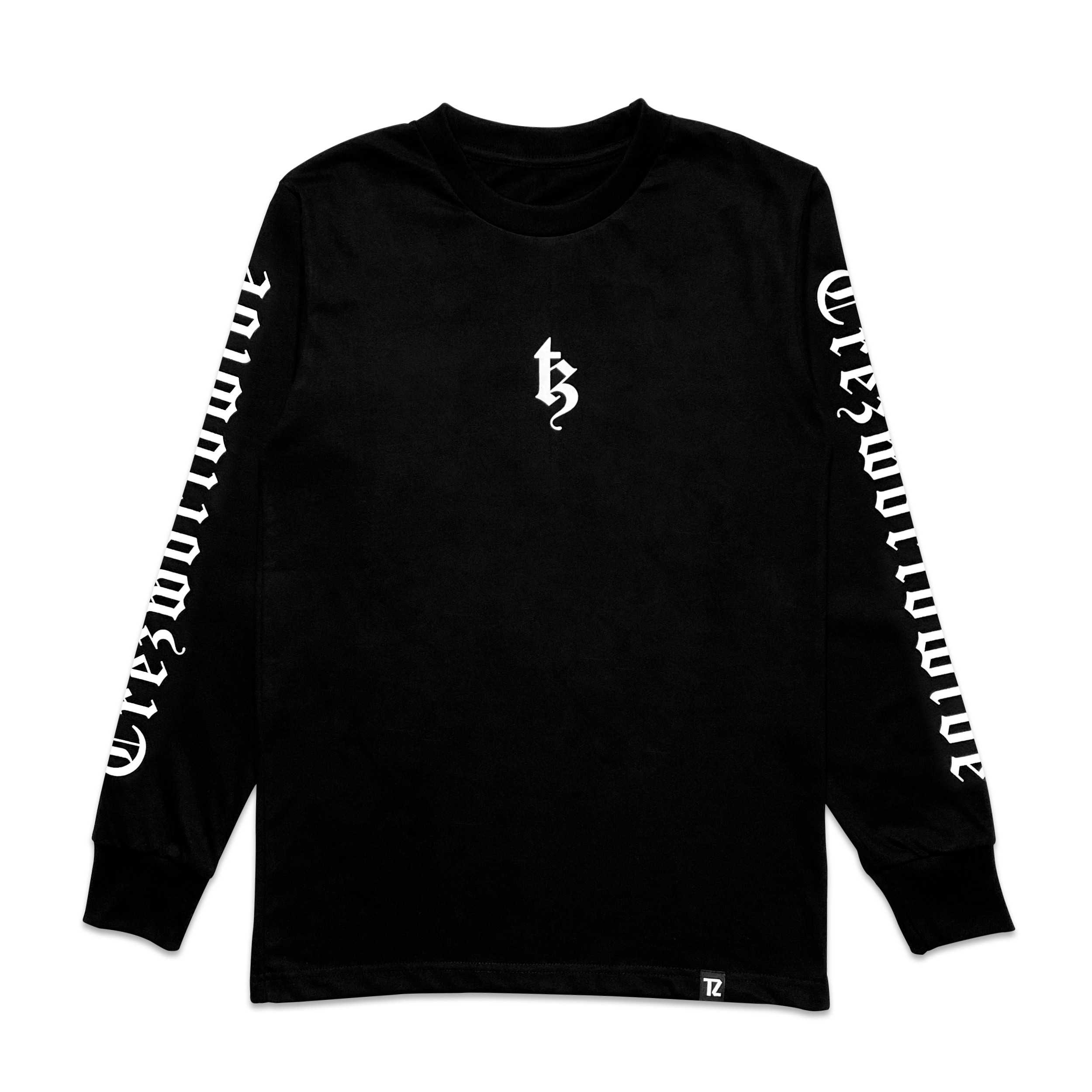 BE TREZ LS TEE - BLACK (GLOW IN THE DARK - YELLOW)