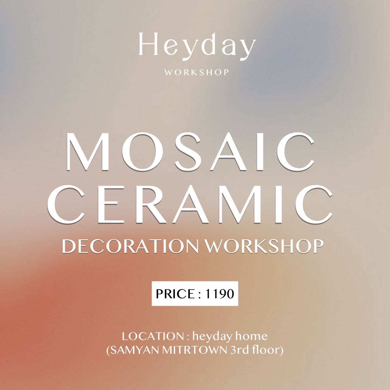 MOSAIC | Ceramic decoration (WORKSHOP)