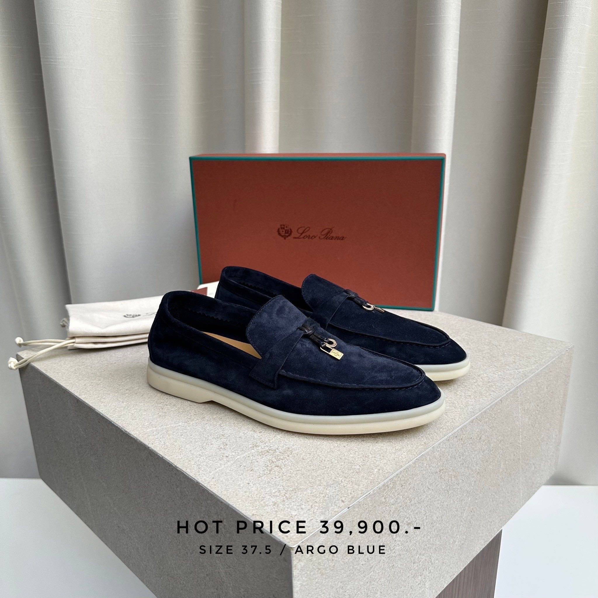 Loro piana  Loafer suede - Argo Blue (Size 37.5)